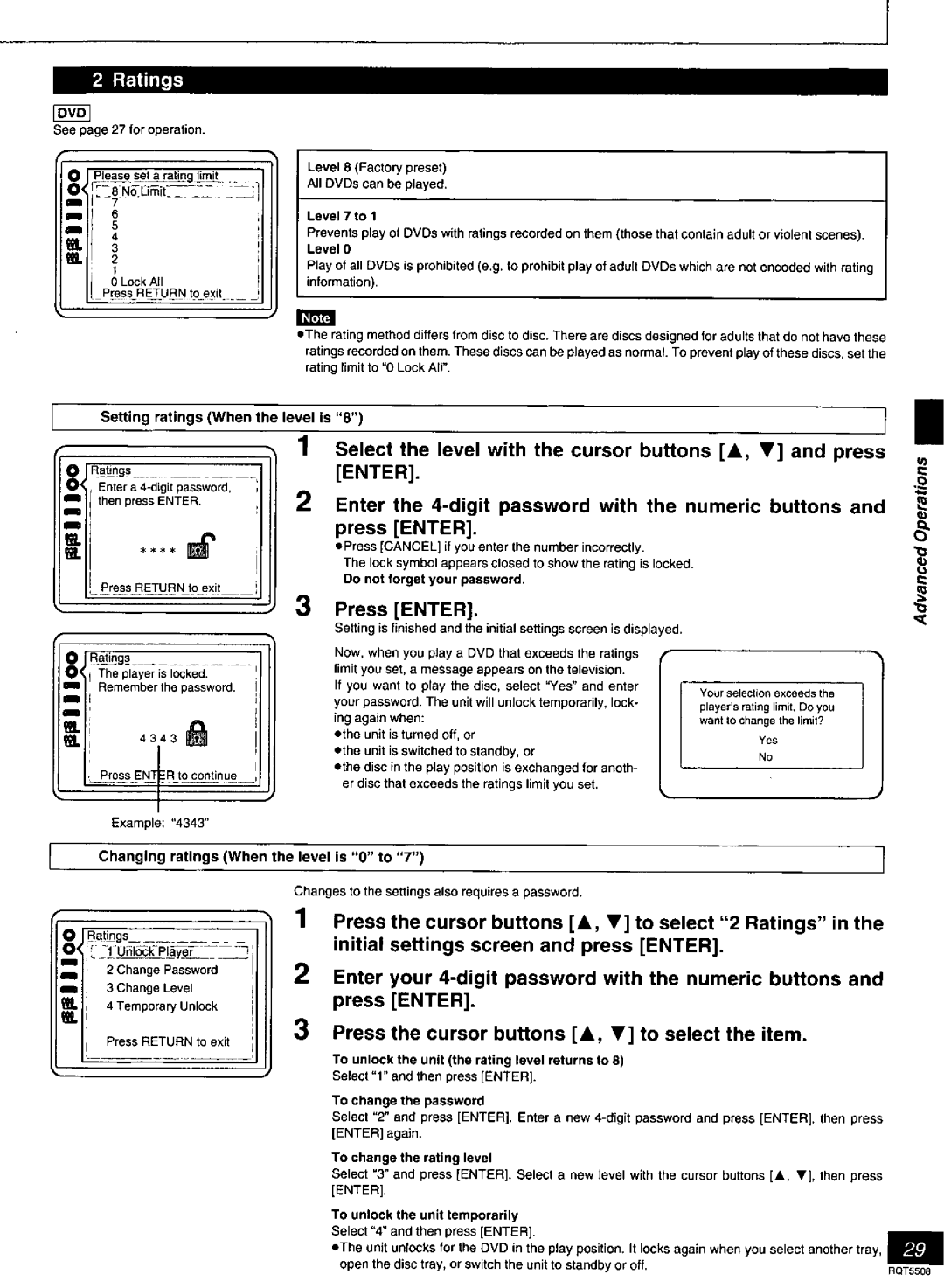 Panasonic DVD-CV35, DVDCV40 manual 