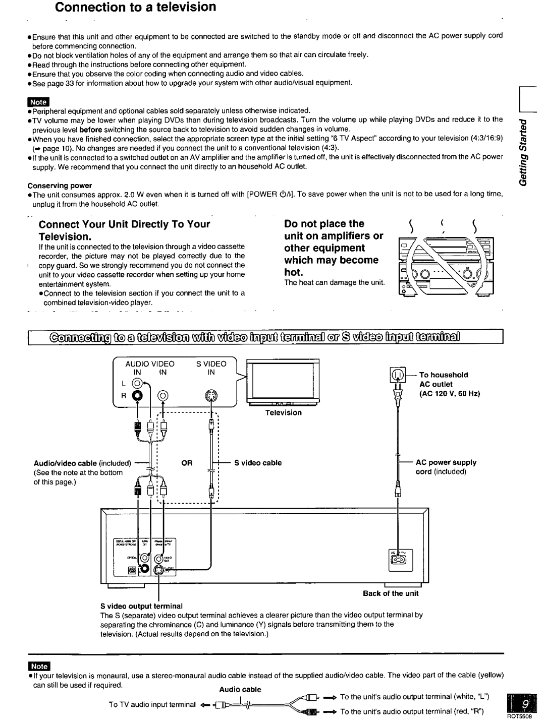 Panasonic DVD-CV35, DVDCV40 manual 