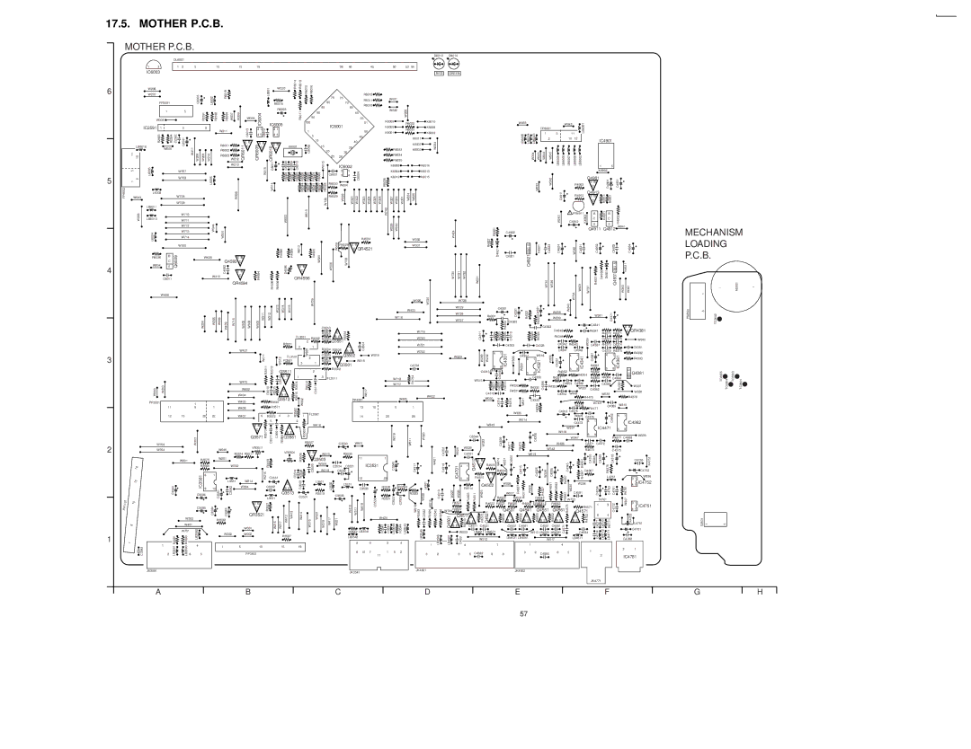 Panasonic DVDRV60 specifications Mother P.C.B 