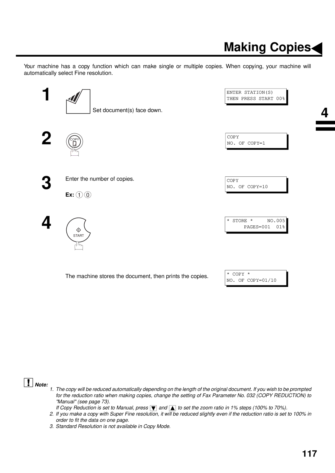 Panasonic DX-2000 manual Enter the number of copies, Ex 1 