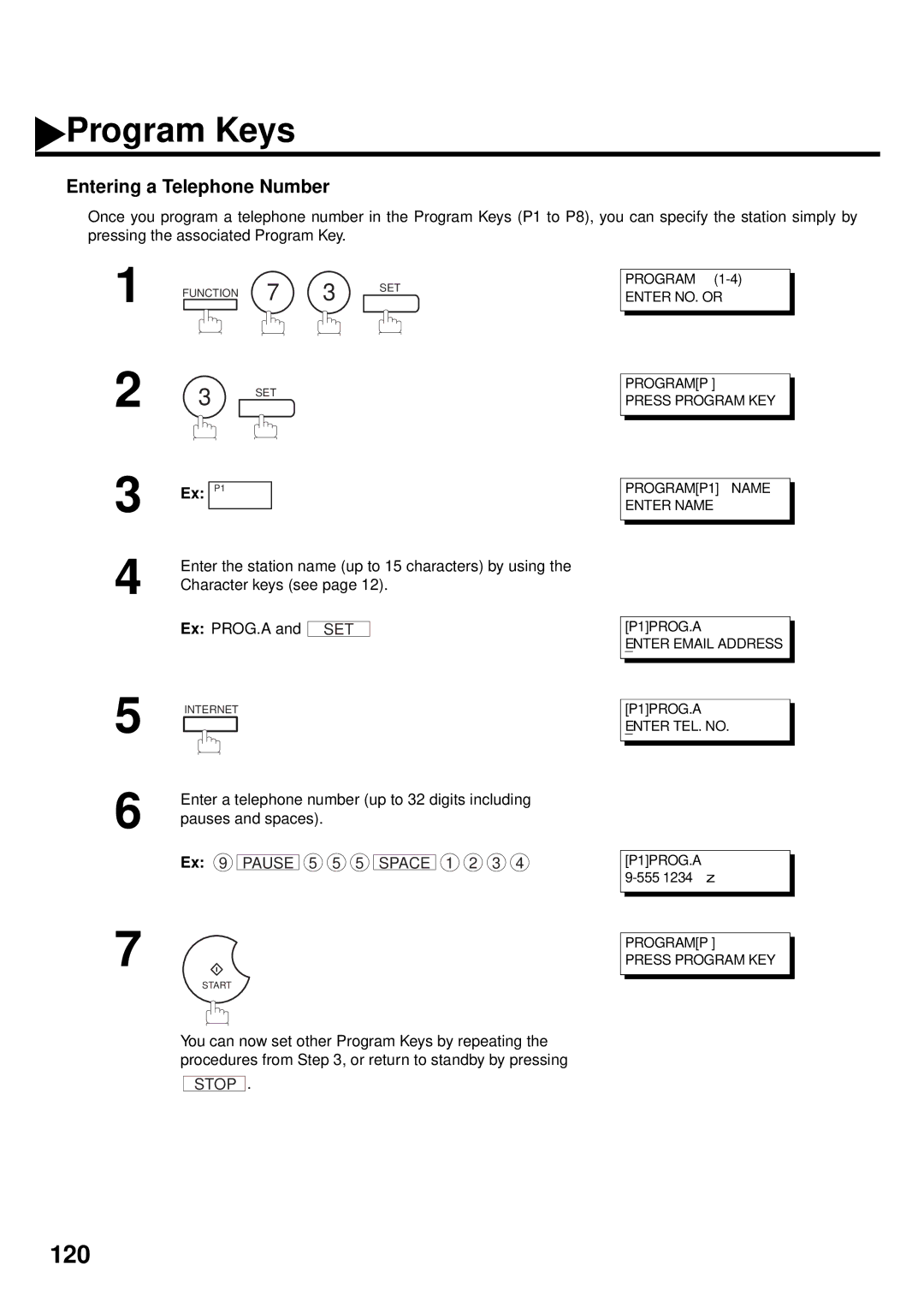 Panasonic DX-2000 manual Entering a Telephone Number 