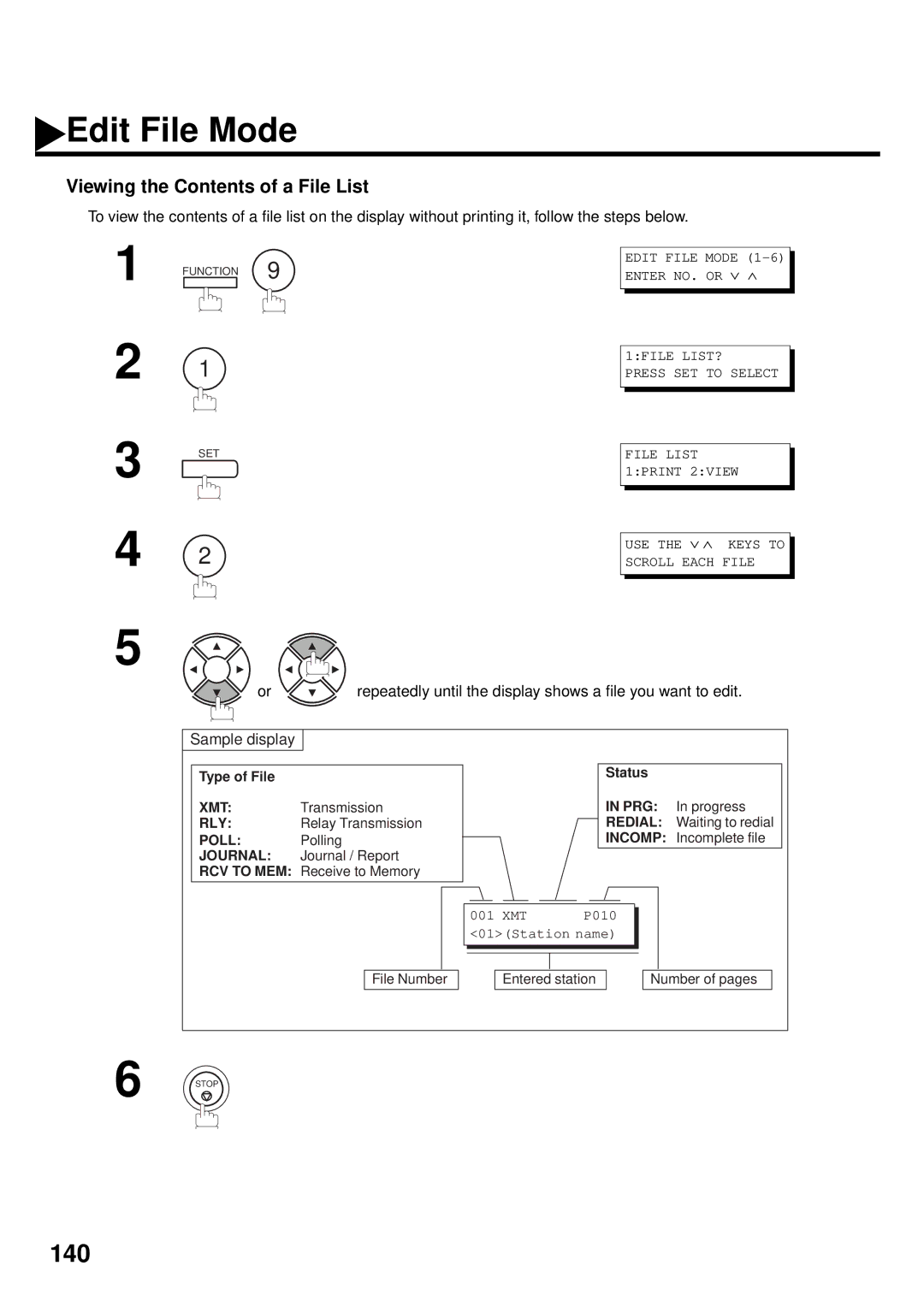 Panasonic DX-2000 manual Viewing the Contents of a File List 