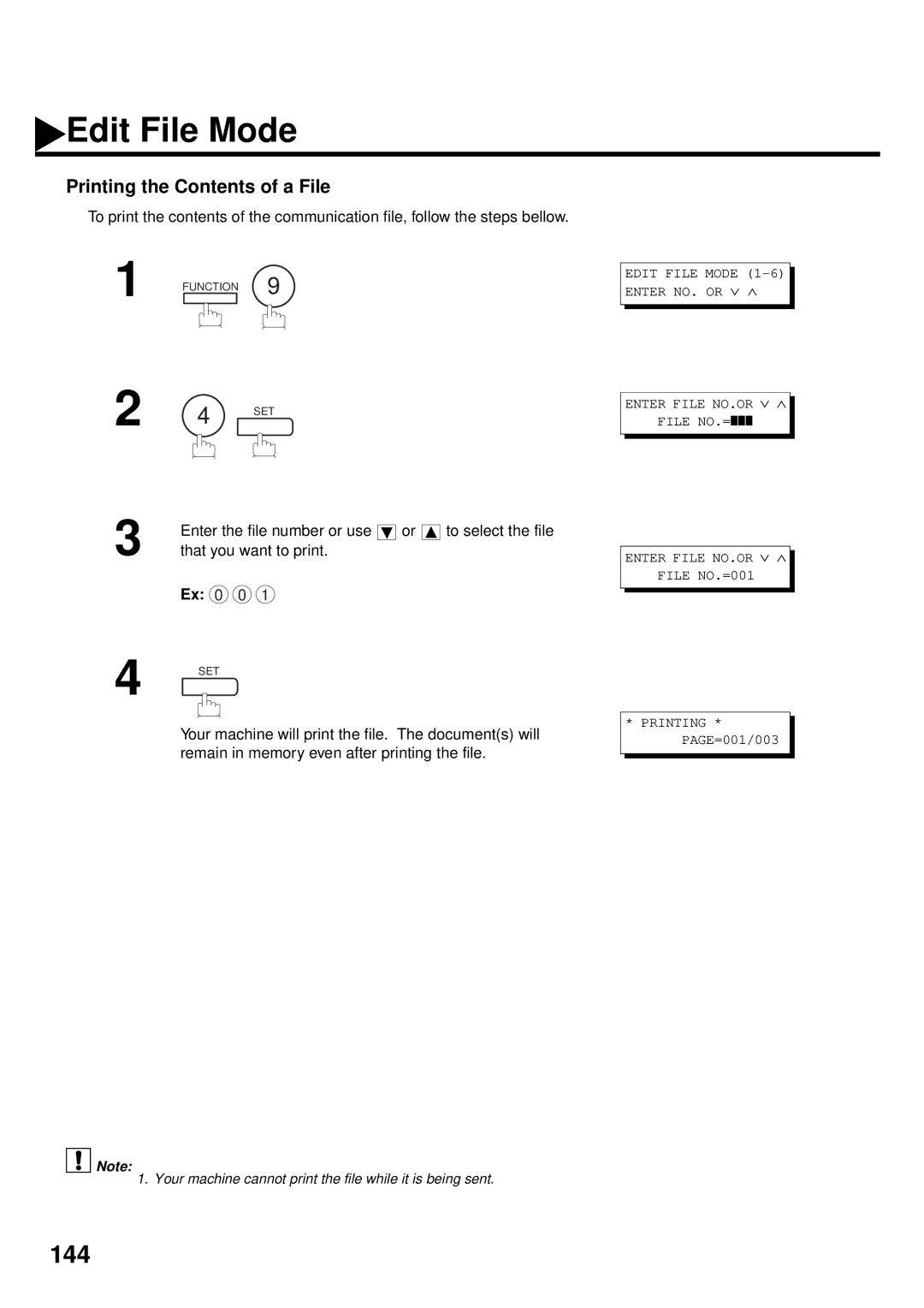 Panasonic DX-2000 manual Printing the Contents of a File 