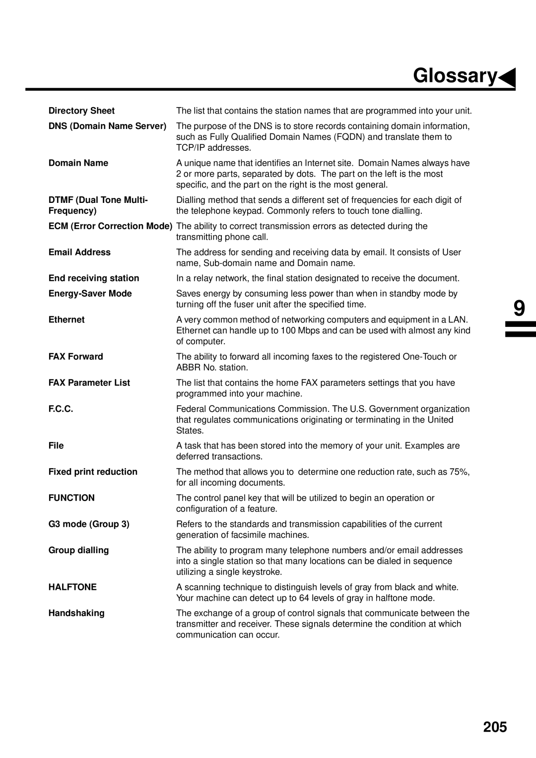 Panasonic DX-2000 Directory Sheet, DNS Domain Name Server, Dtmf Dual Tone Multi, Frequency, Email Address, Ethernet, File 