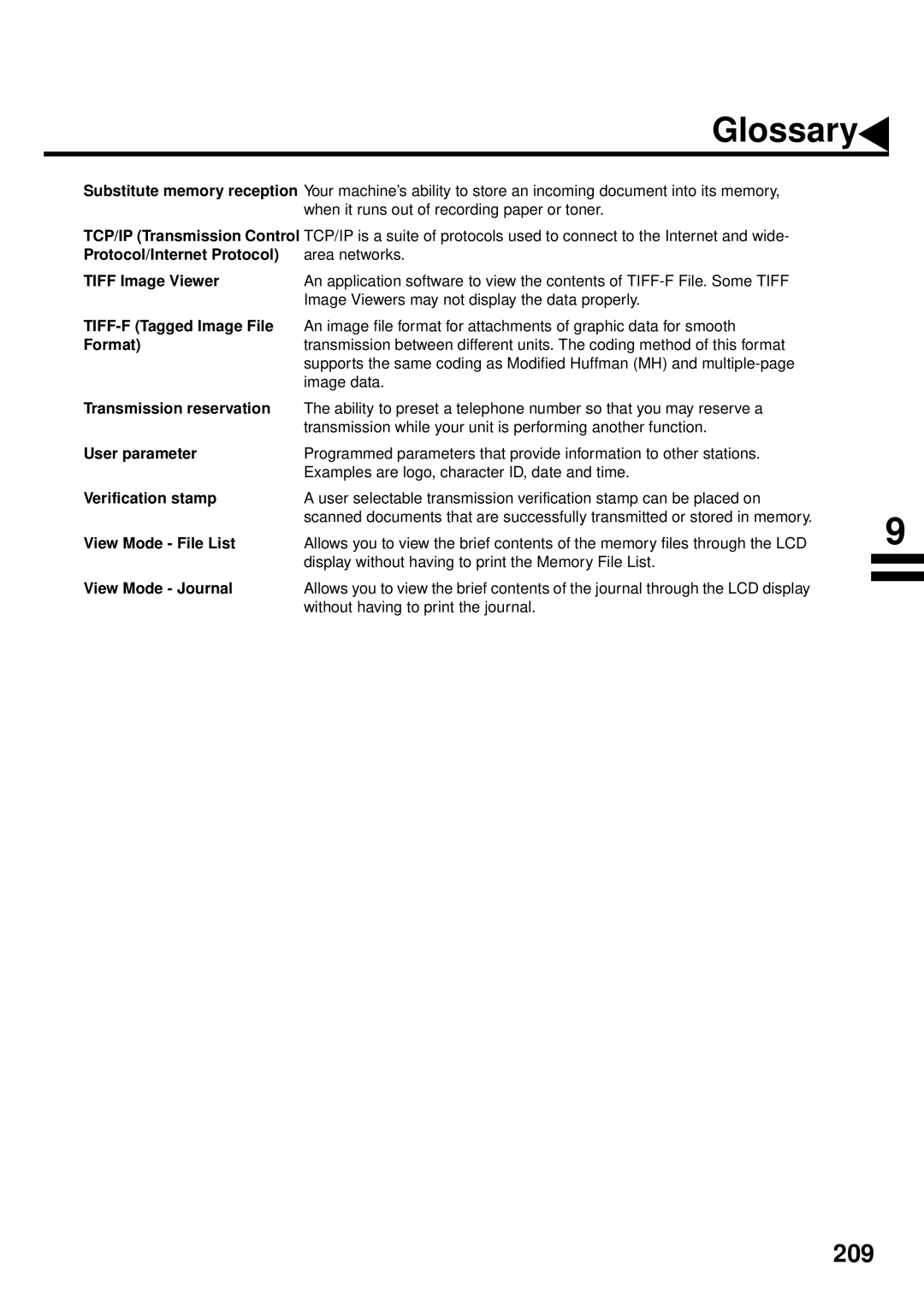 Panasonic DX-2000 manual User parameter, Verification stamp, View Mode File List, View Mode Journal 