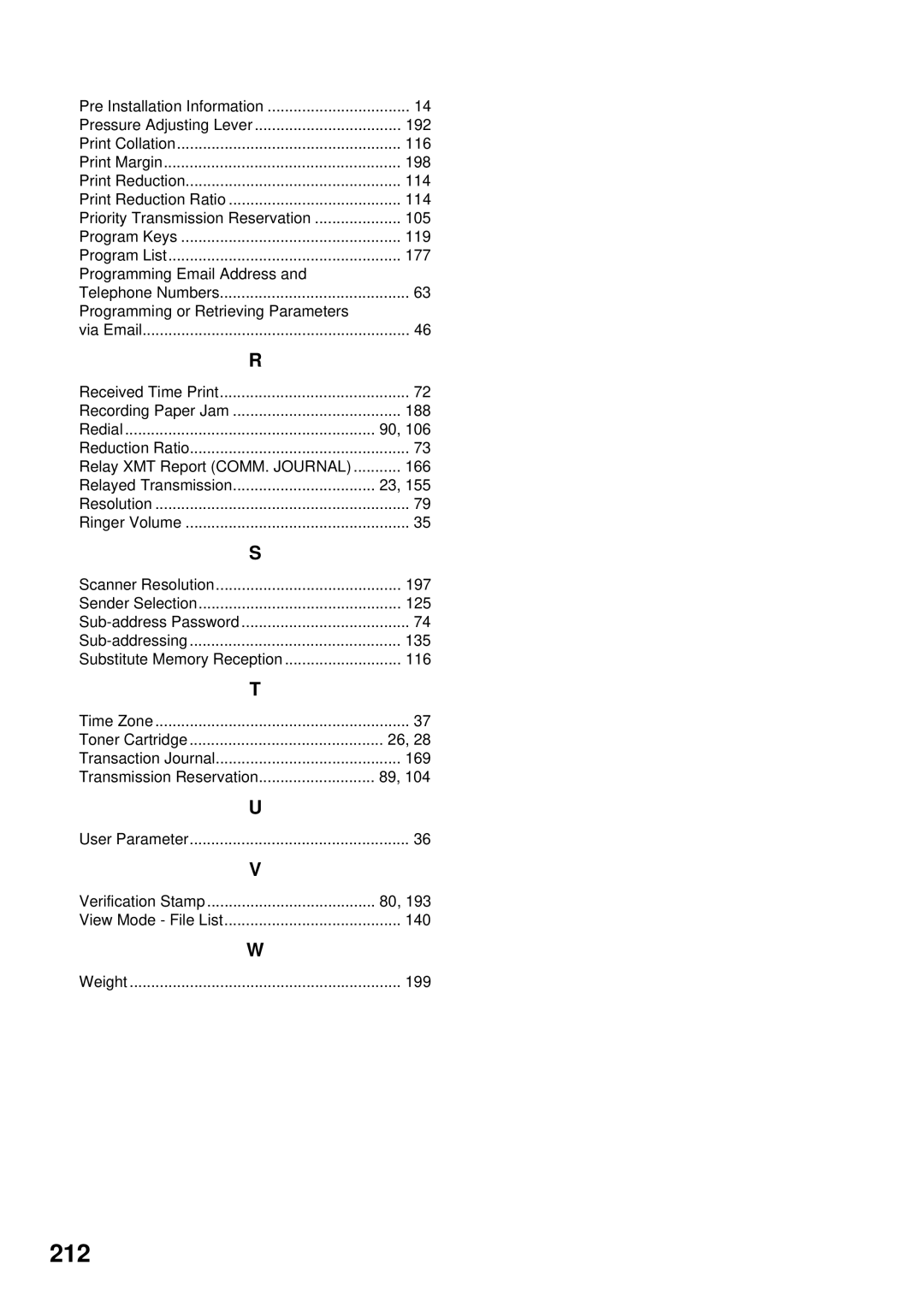 Panasonic DX-2000 116, Programming Email Address, Programming or Retrieving Parameters, 135, Transmission Reservation 