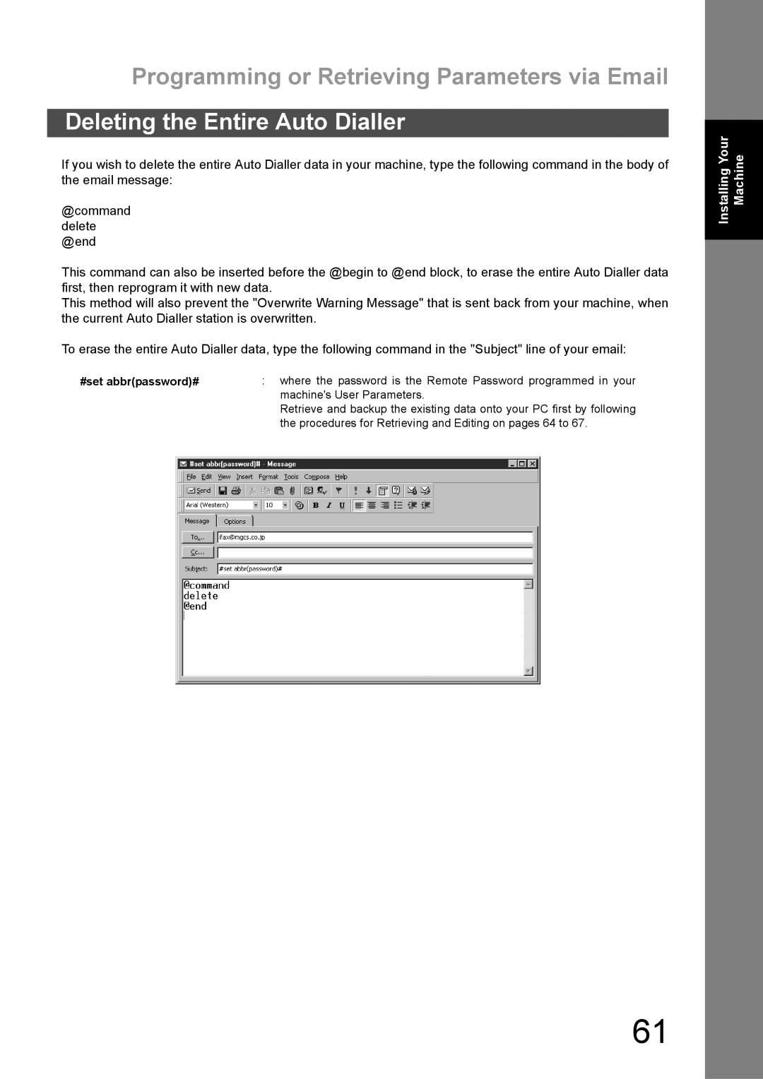 Panasonic DX-600 appendix Deleting the Entire Auto Dialler, #set abbrpassword# 