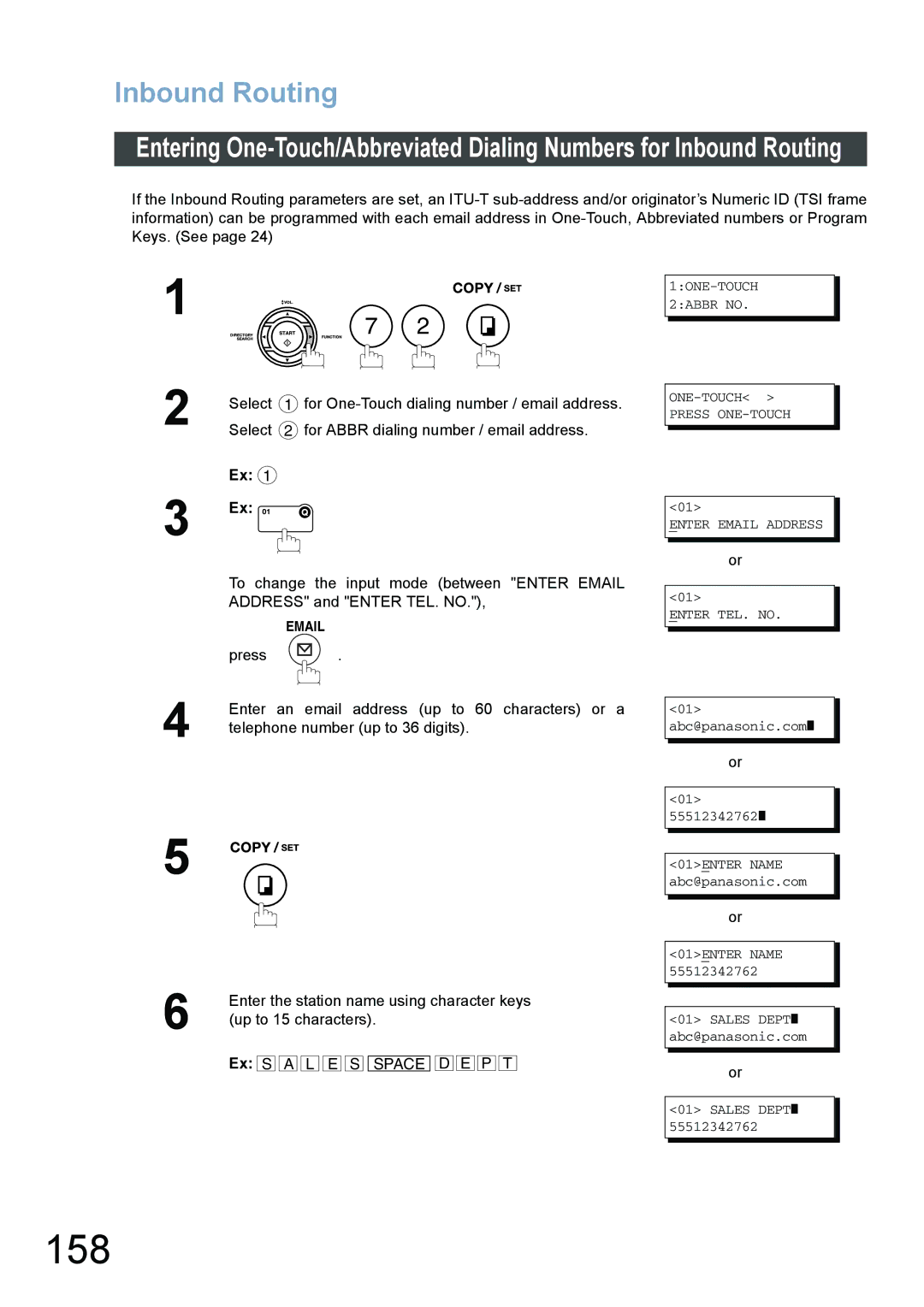 Panasonic DX-800 appendix 158 