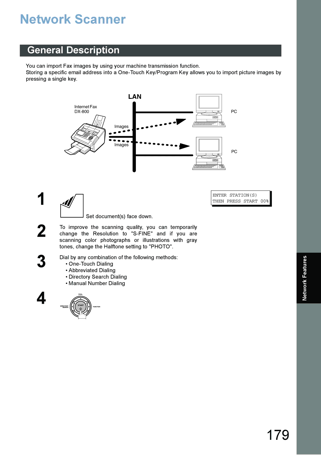 Panasonic DX-800 appendix 179, Network Scanner 