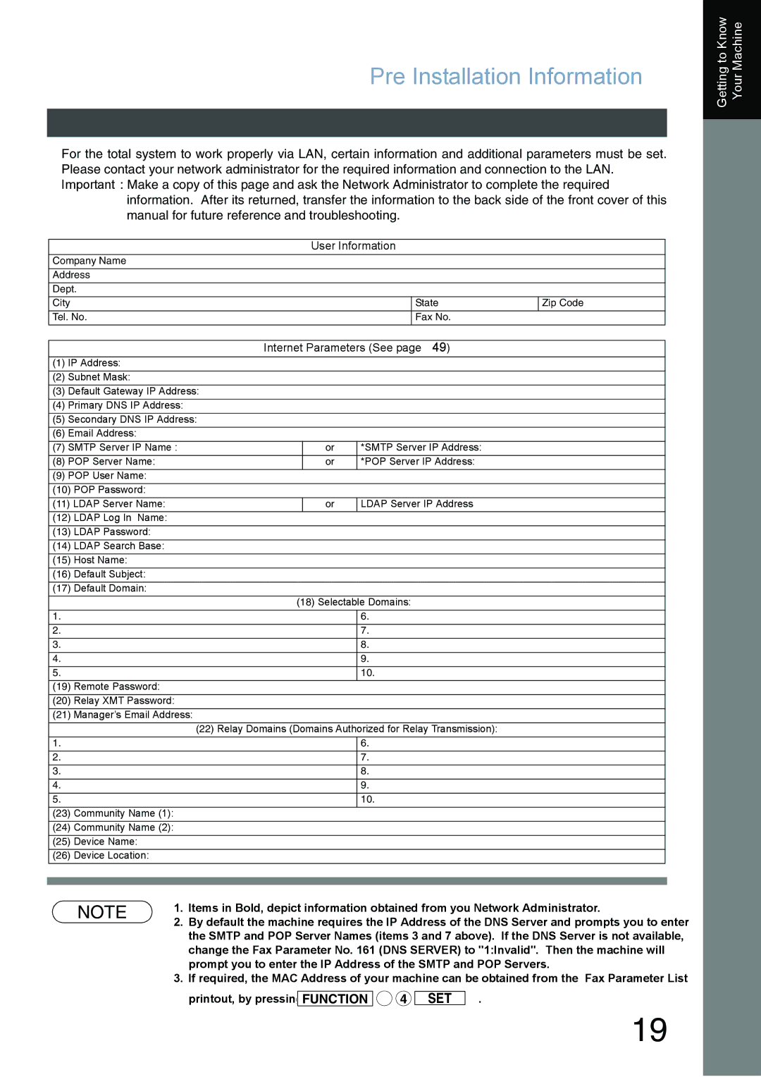 Panasonic DX-800 appendix Printout, by pressing Function 6 4 SET 