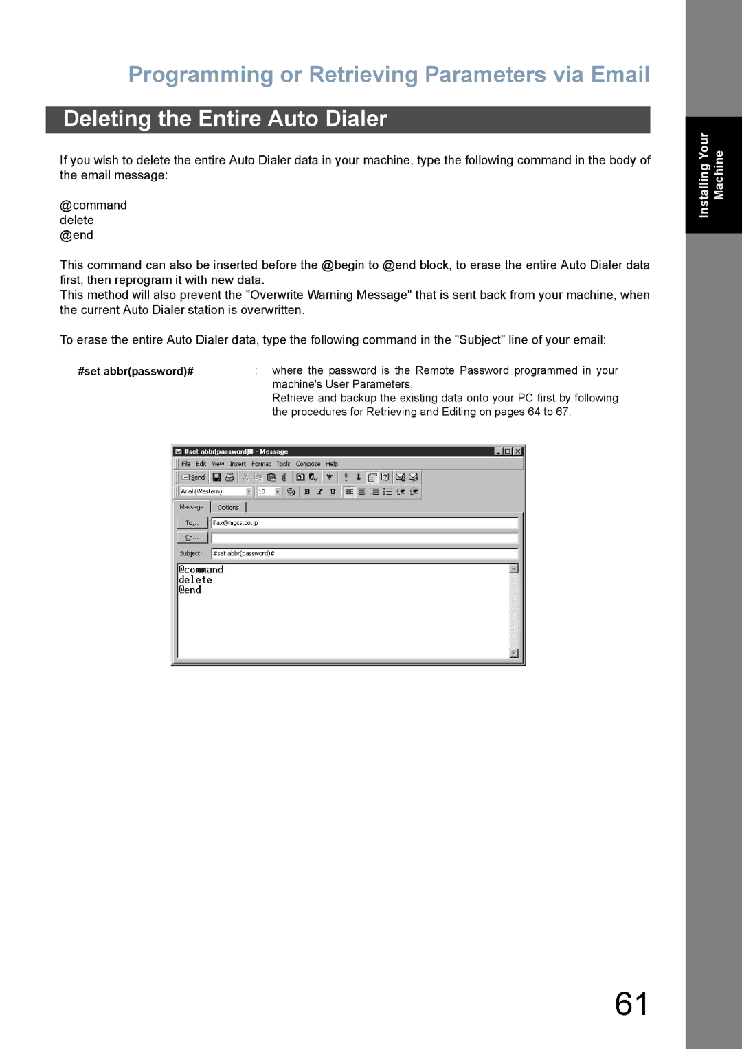 Panasonic DX-800 appendix Deleting the Entire Auto Dialer, #set abbrpassword# 