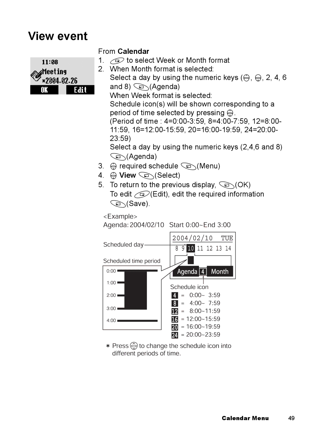 Panasonic EB-A100 manual View event 