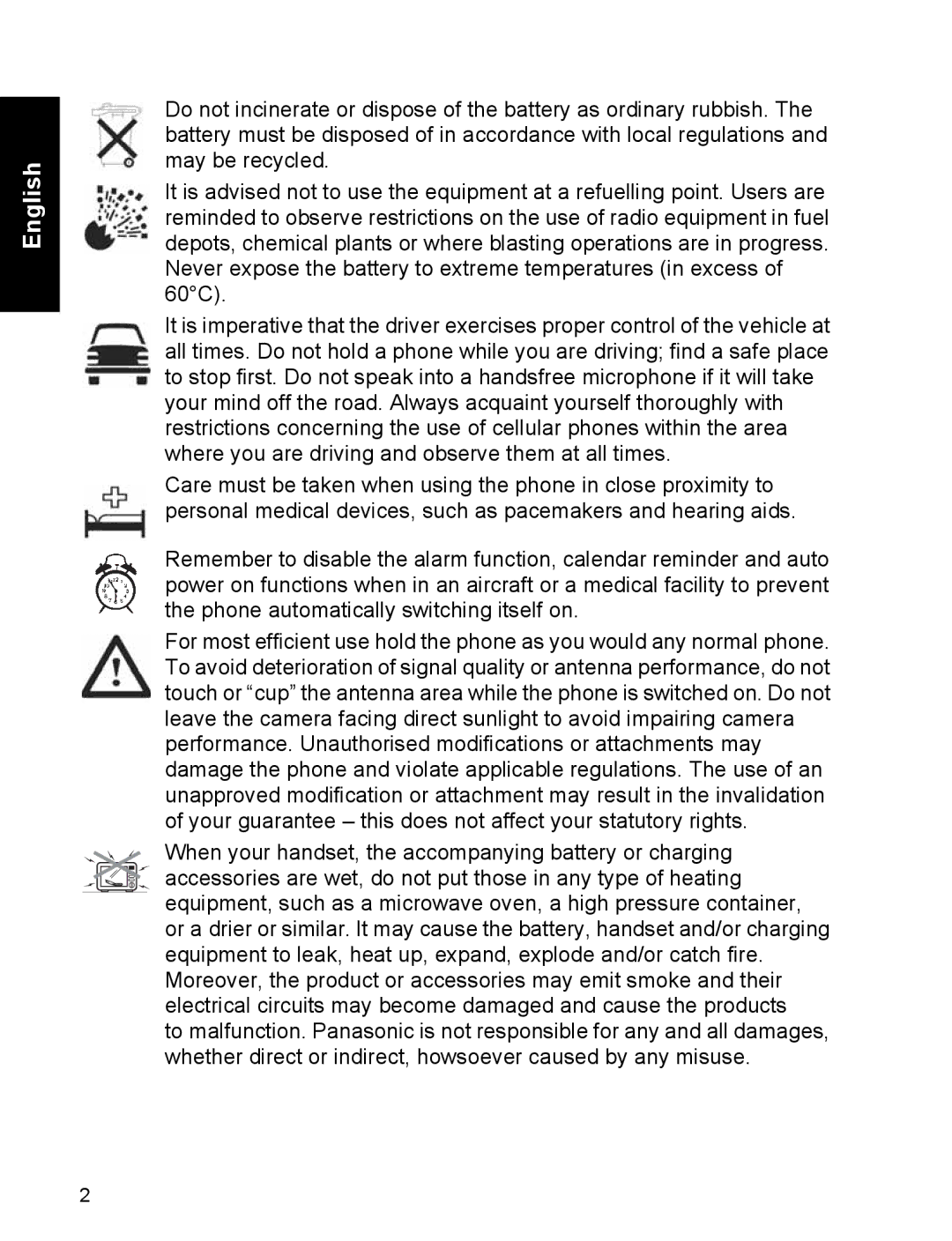 Panasonic EB-A200 operating instructions English 