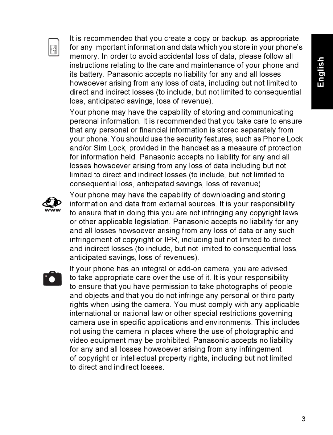 Panasonic EB-A200 operating instructions English 