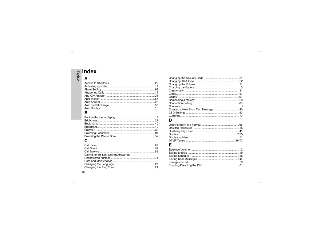 Panasonic EB-G50 operating instructions Inde, 1112AM 