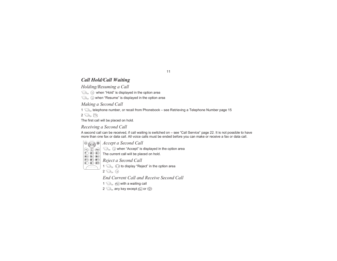 Panasonic EB-G520 operating instructions Call Hold/Call Waiting 