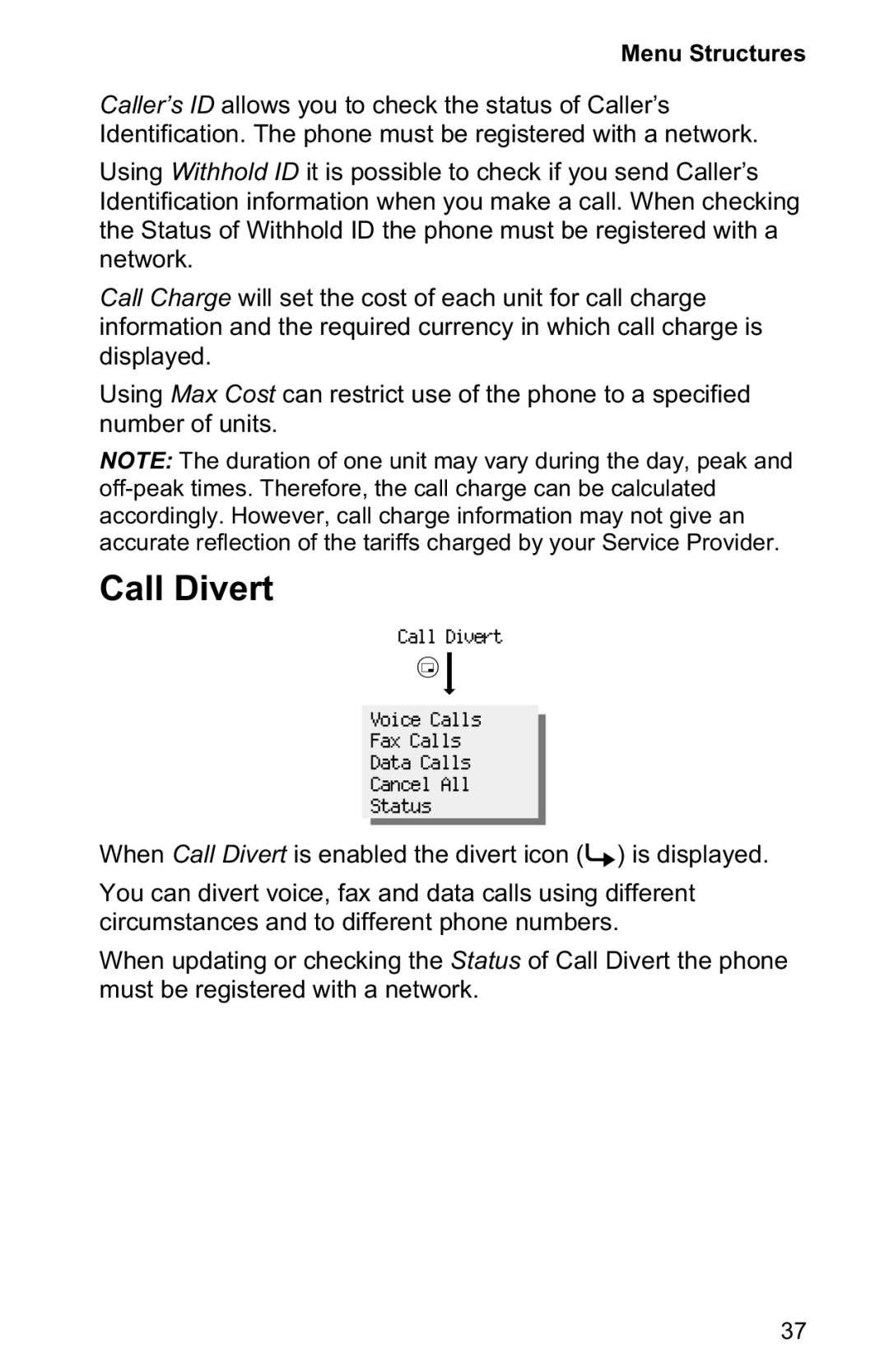 Panasonic EB-GD30 operating instructions Call Divert 