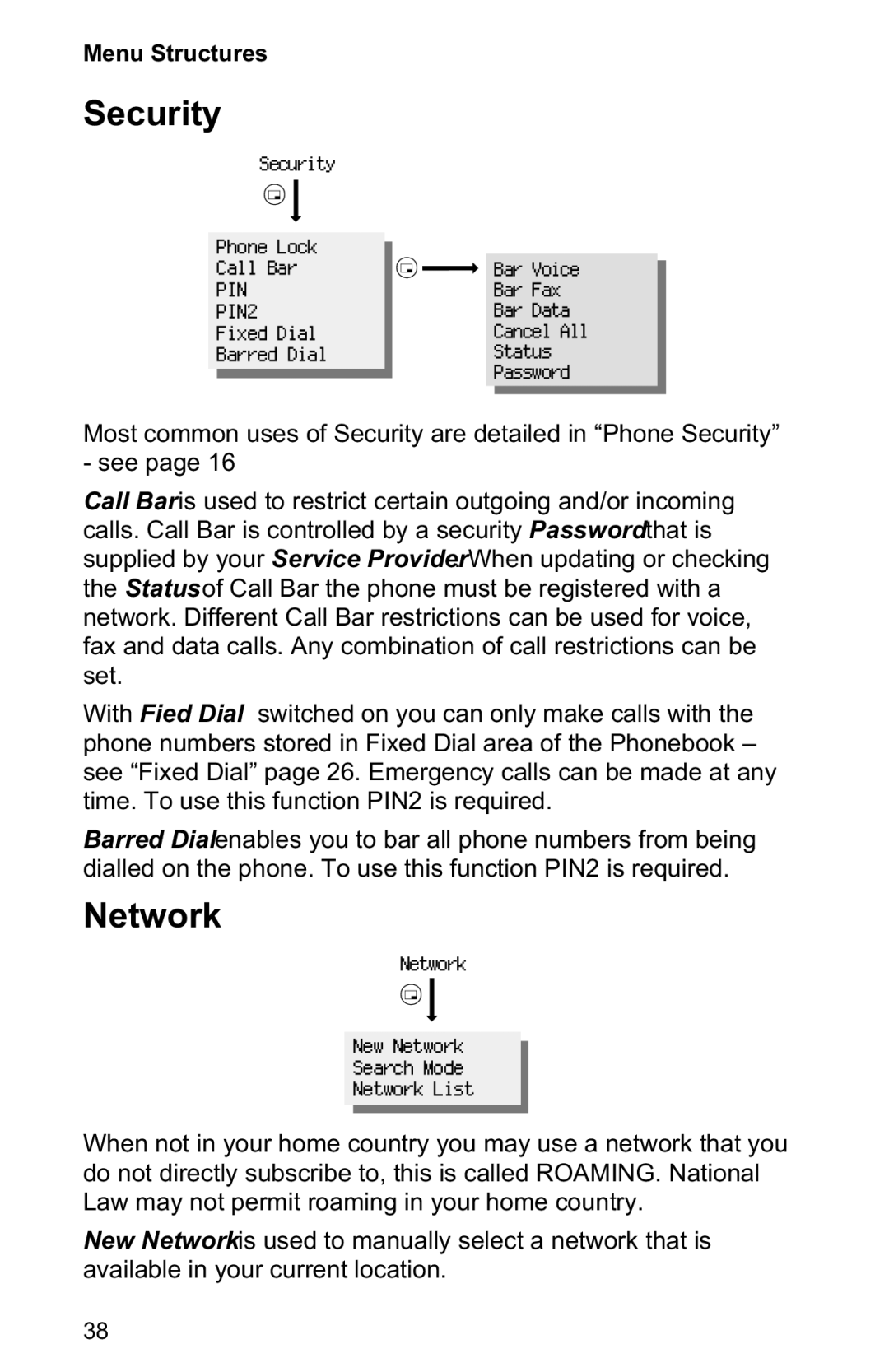 Panasonic EB-GD30 operating instructions Security, Network 