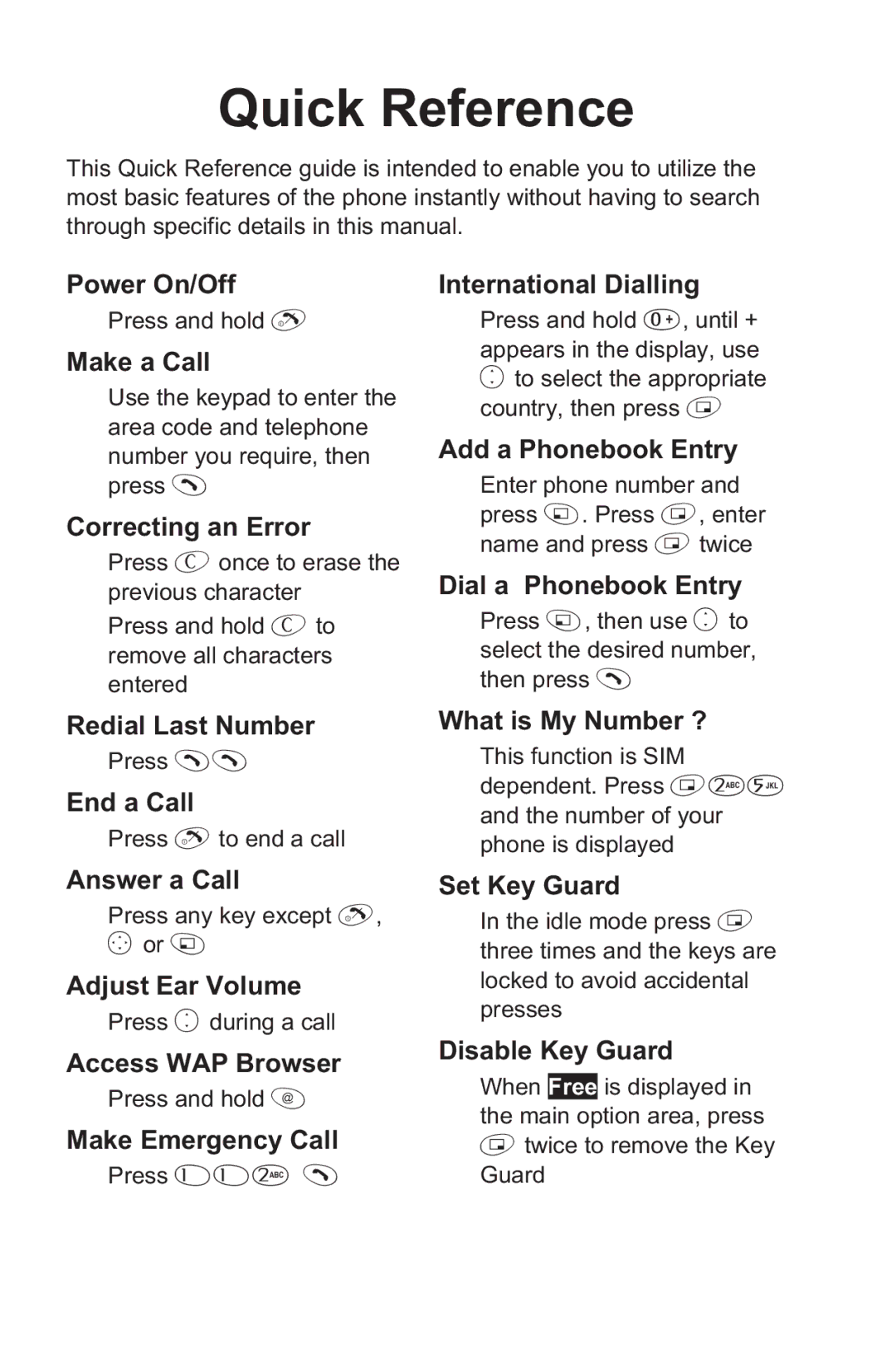 Panasonic EB-GD35 operating instructions Quick Reference, Correcting an Error 