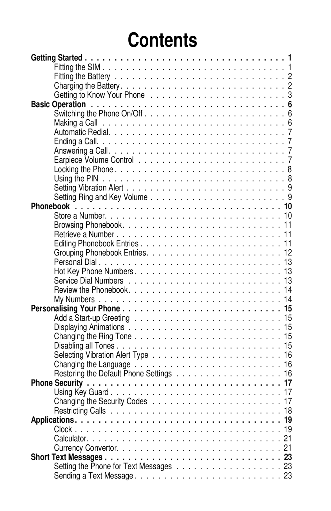 Panasonic EB-GD52 operating instructions Contents 