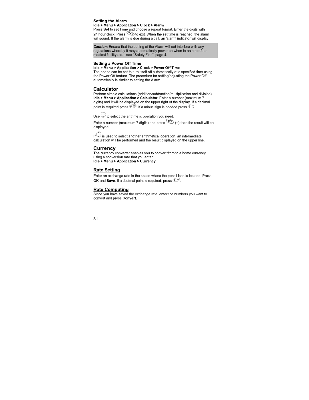 Panasonic EB-GD55 operating instructions Calculator, Currency, Rate Setting, Rate Computing 