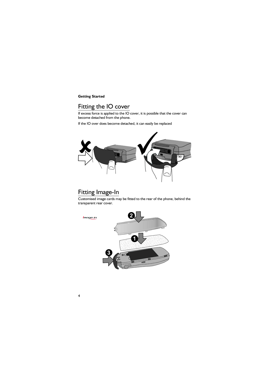 Panasonic EB-GD67 operating instructions Fitting the IO cover, Fitting Image-In 