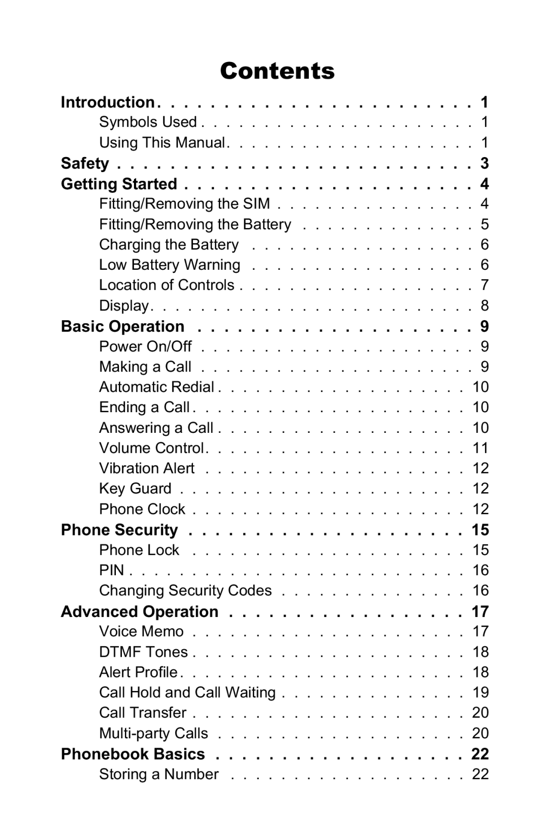 Panasonic EB-GD90 operating instructions Contents 