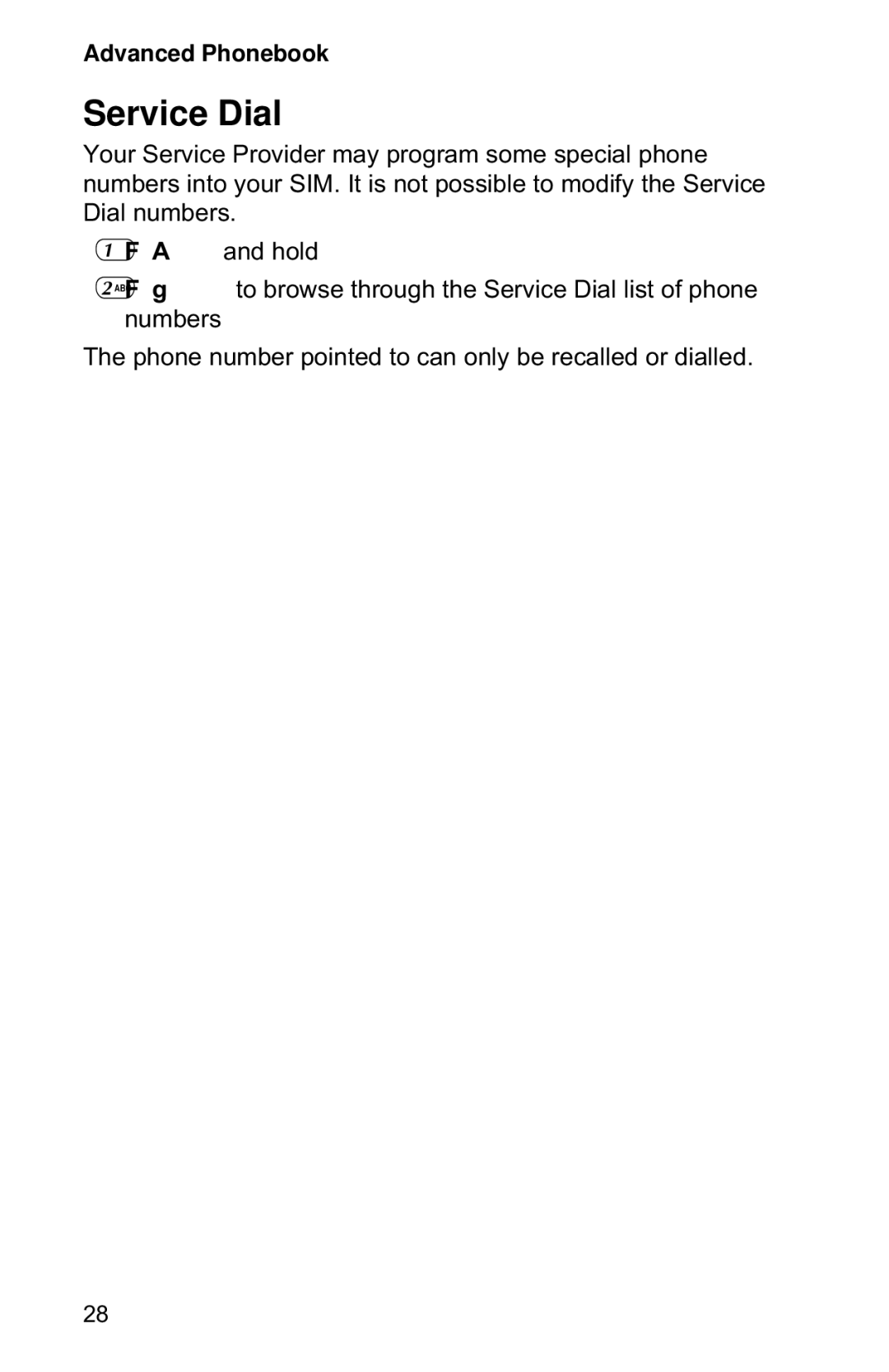 Panasonic EB-GD90 operating instructions Service Dial 