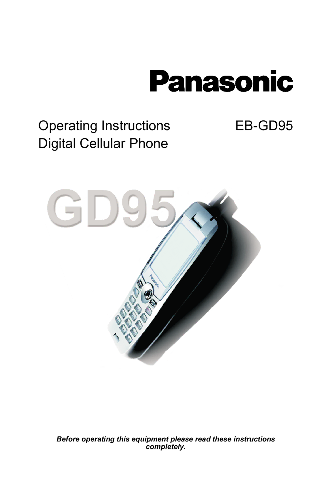 Panasonic EB-GD95 operating instructions 