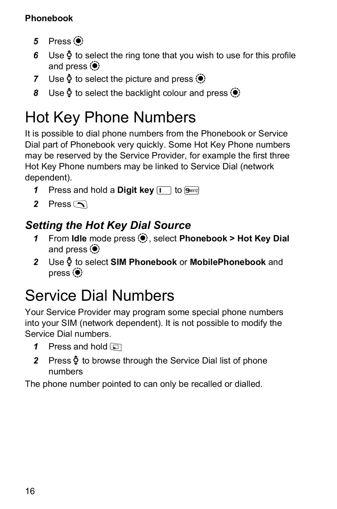 Panasonic EB-GD95 operating instructions Hot Key Phone Numbers, Service Dial Numbers, Setting the Hot Key Dial Source 