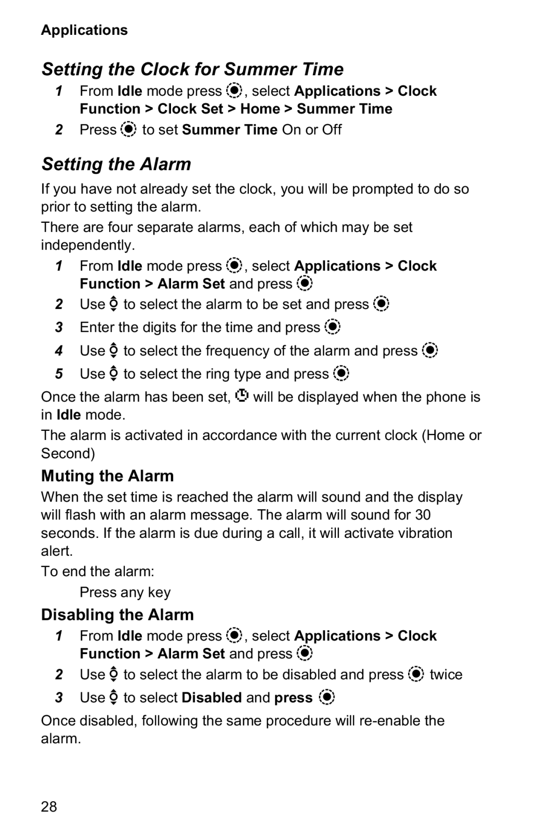 Panasonic EB-GD95 operating instructions Setting the Clock for Summer Time, Setting the Alarm 