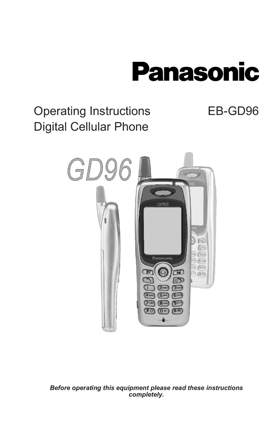 Panasonic EB-GD96 operating instructions 