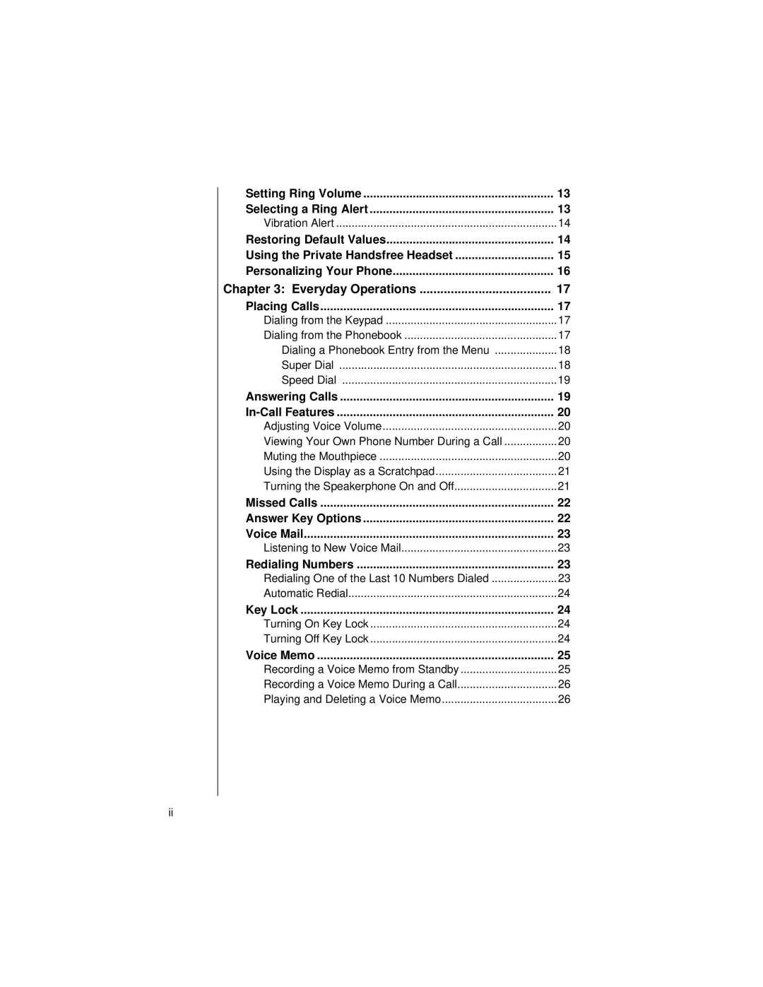 Panasonic EB-TX310 operating instructions Everyday Operations, Placing Calls 