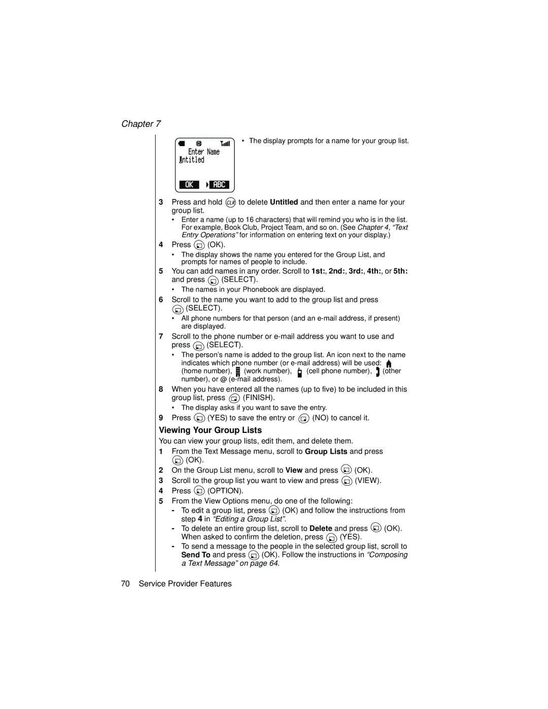 Panasonic EB-TX310 operating instructions Viewing Your Group Lists 