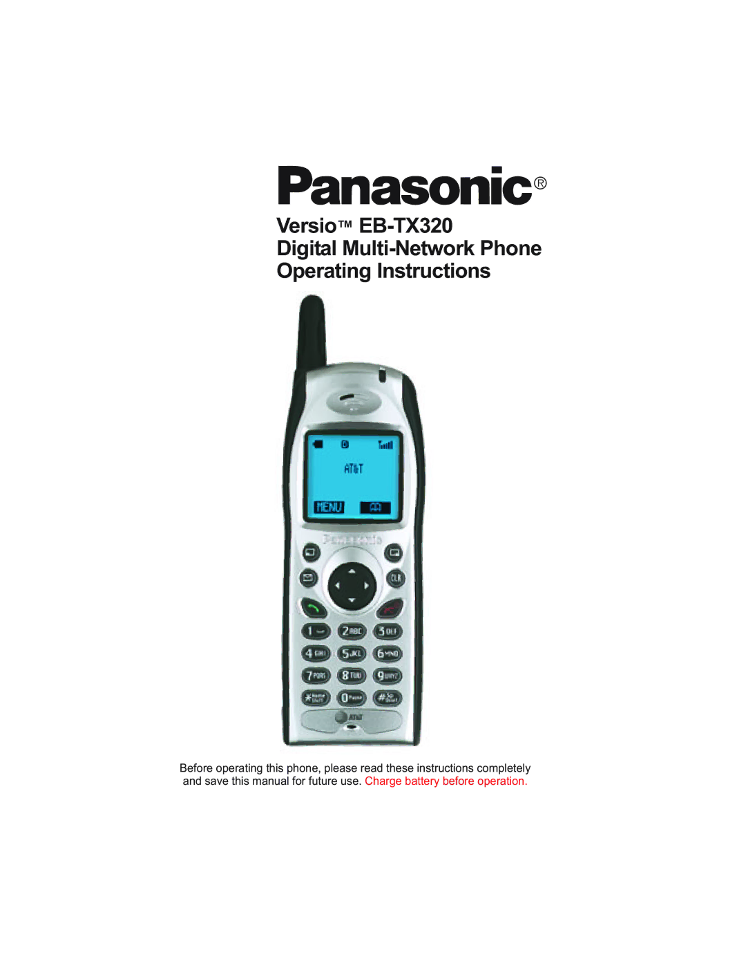 Panasonic EB-TX320 operating instructions 