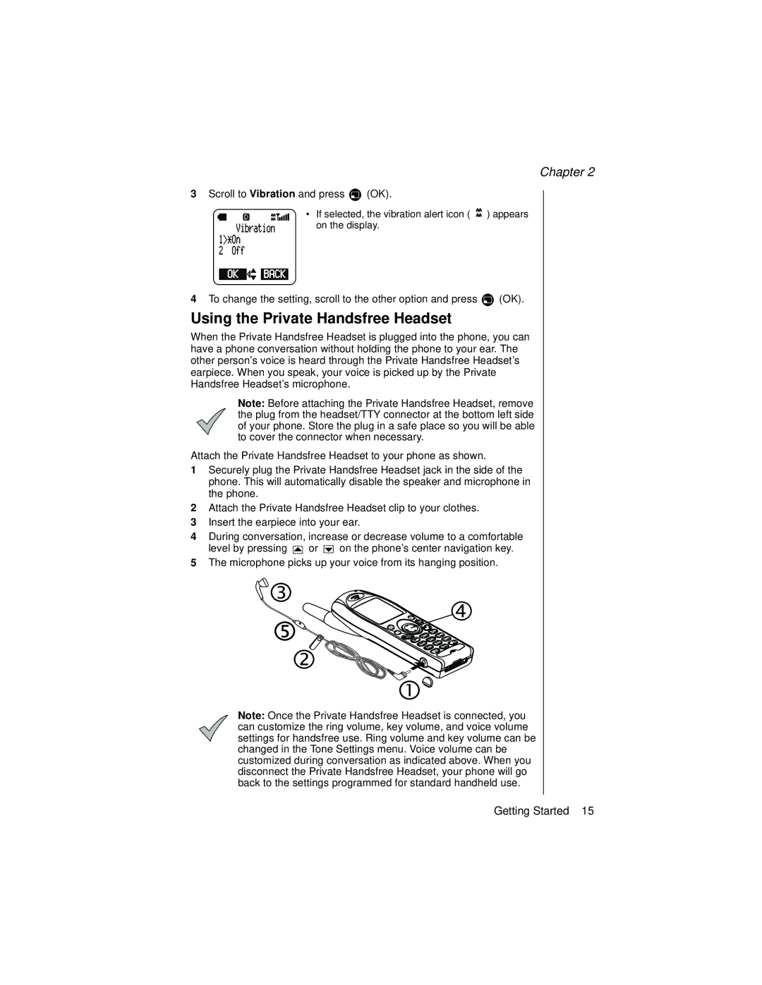 Panasonic EB-TX320 operating instructions Using the Private Handsfree Headset 