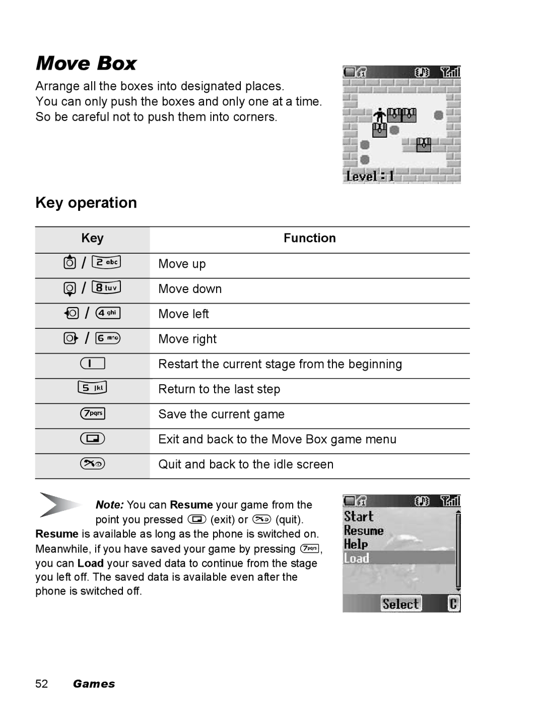 Panasonic EB-X100 operating instructions Move Box 