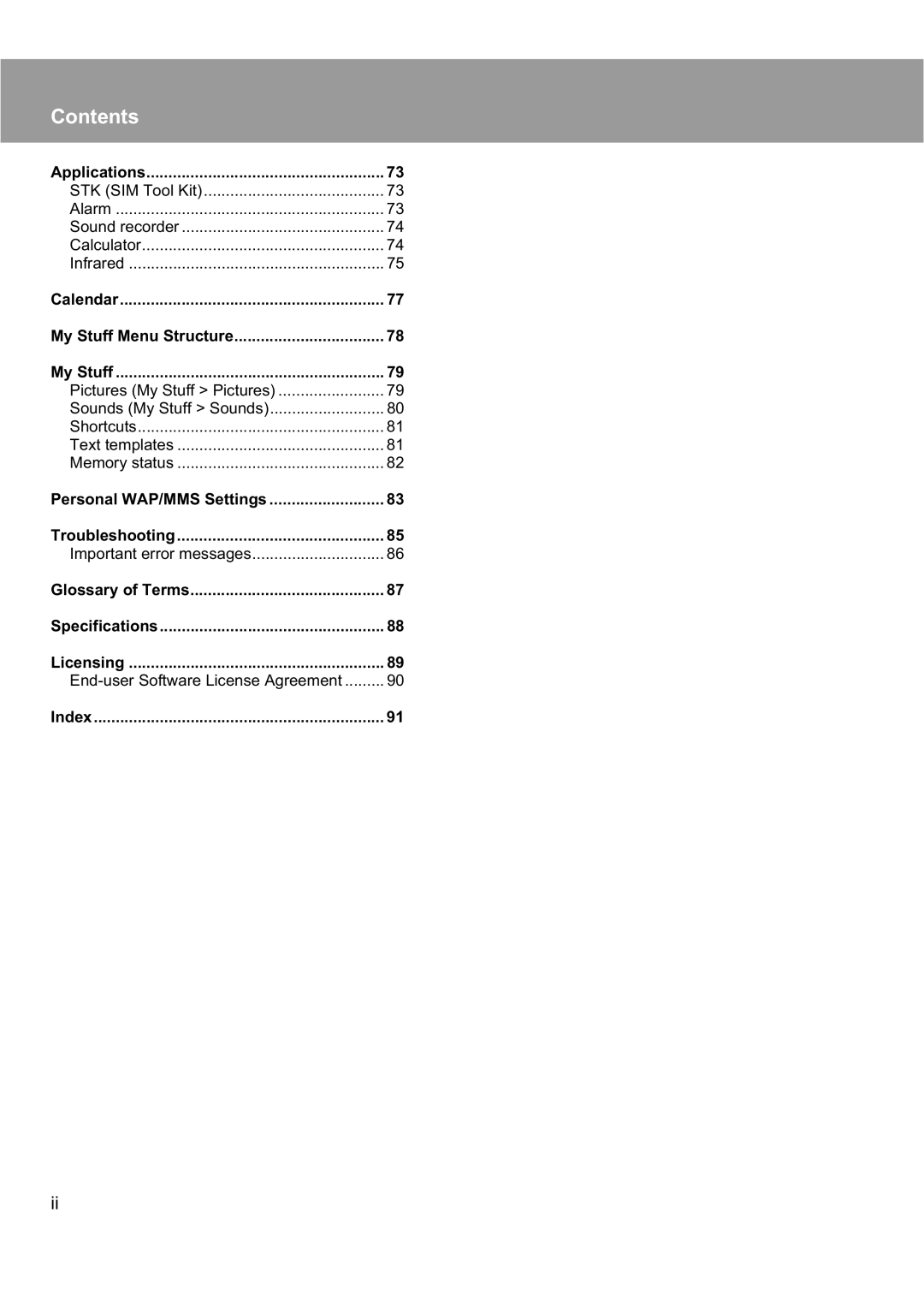 Panasonic EB-X200 operating instructions Contents 