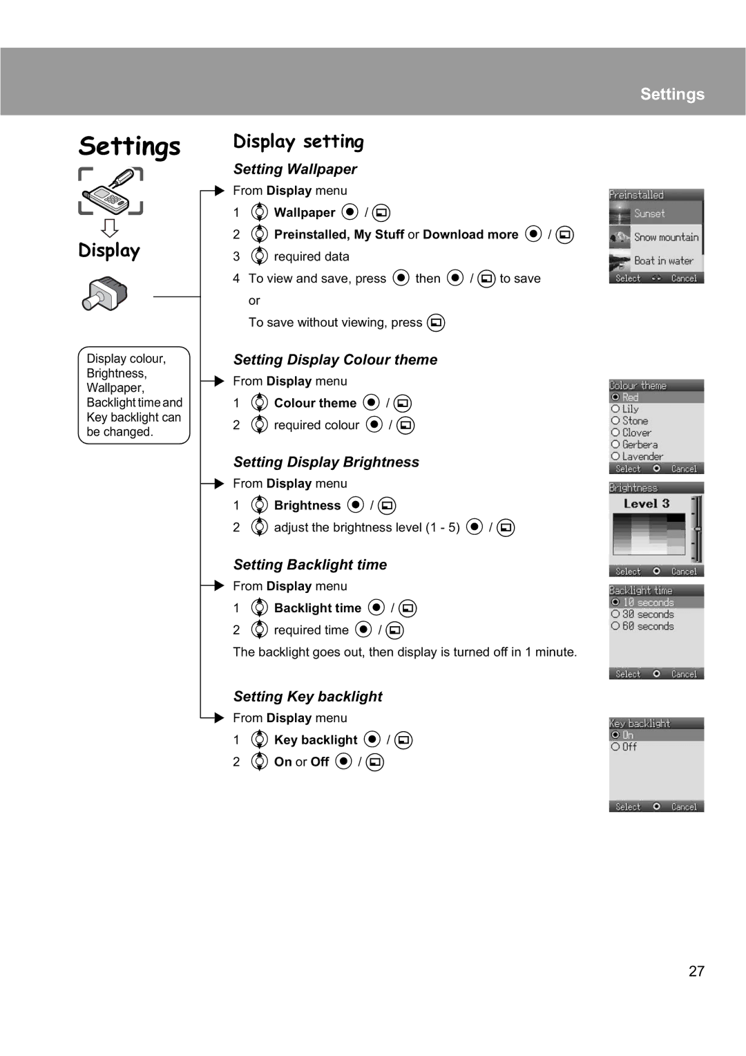 Panasonic EB-X200 operating instructions Display setting 