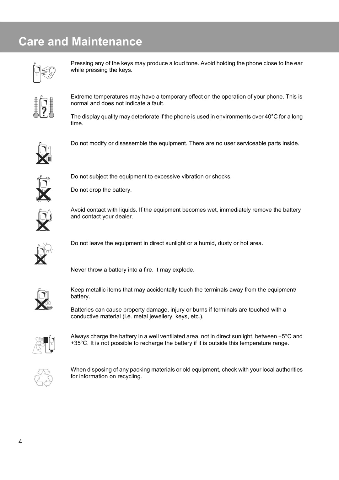 Panasonic EB-X200 operating instructions Care and Maintenance 