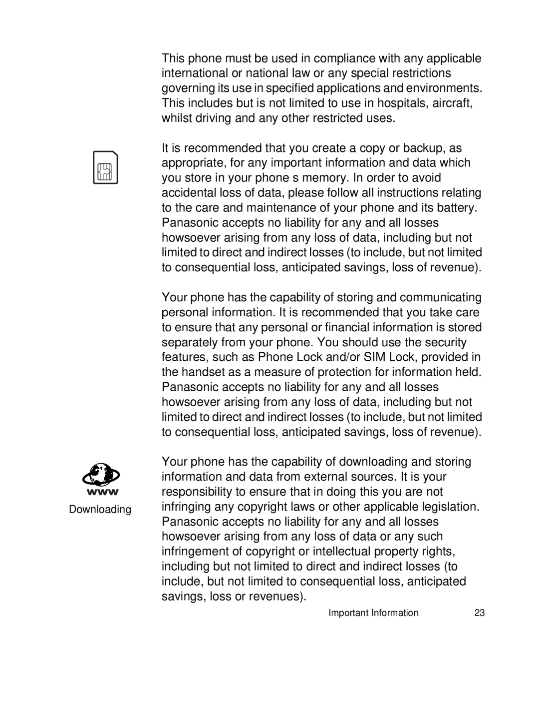 Panasonic EB-X300 manual Information and data from external sources. It is your, Savings, loss or revenues 