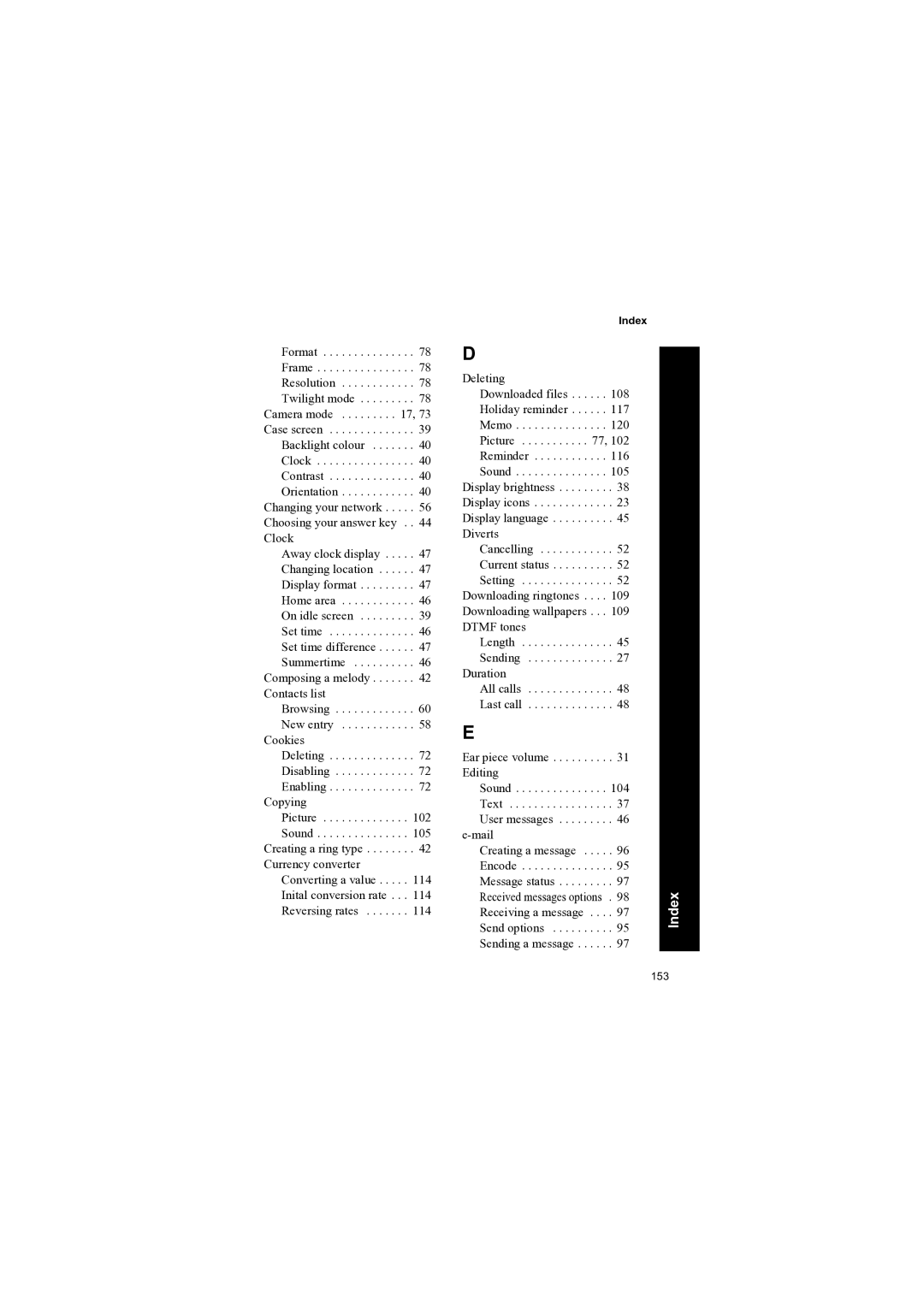 Panasonic EB-X70 manual Composing a melody Contacts list 