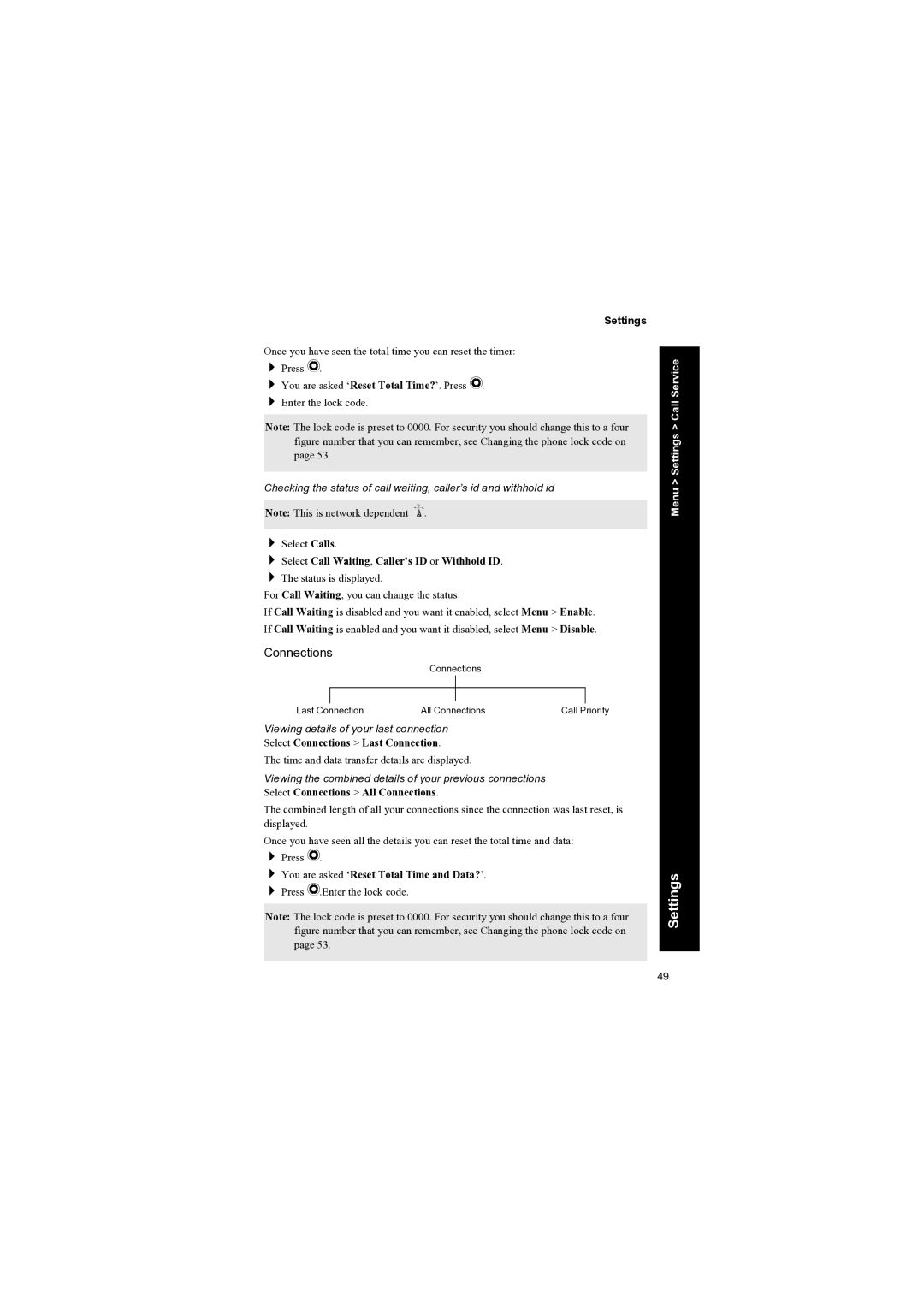 Panasonic EB-X70 manual Viewing details of your last connection, Select Connections Last Connection 