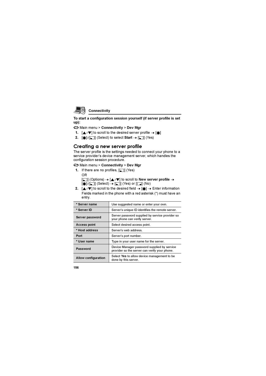 Panasonic EB-X800 manual Creating a new server profile 