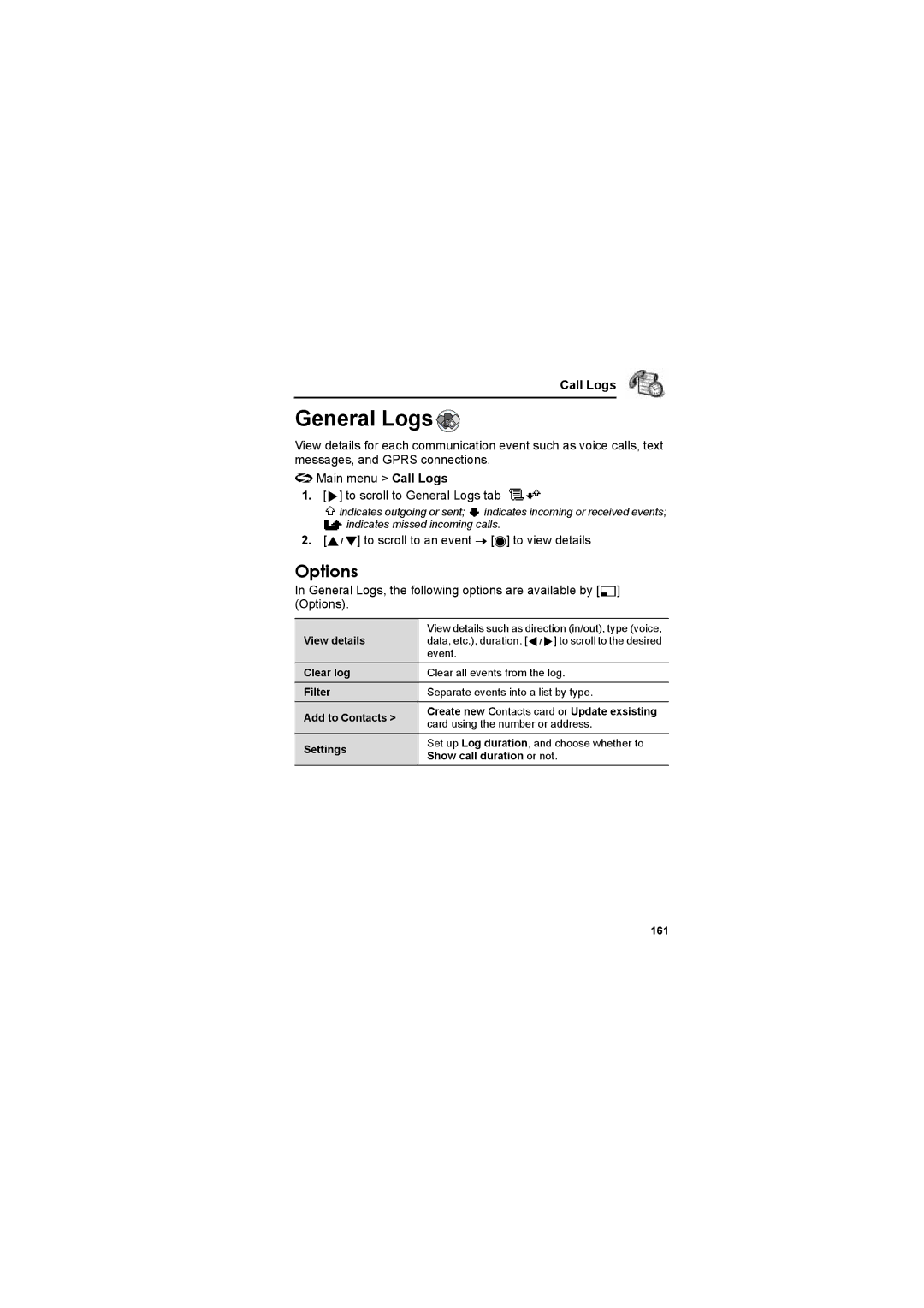 Panasonic EB-X800 manual General Logs, To scroll to an event 7 0 to view details 