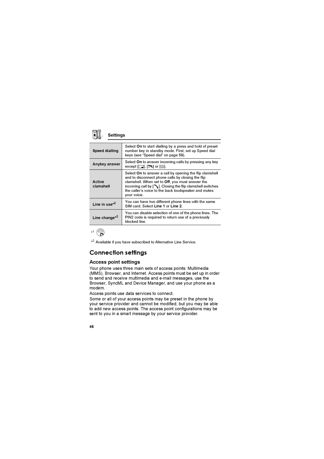 Panasonic EB-X800 manual Connection settings, Access point settings 