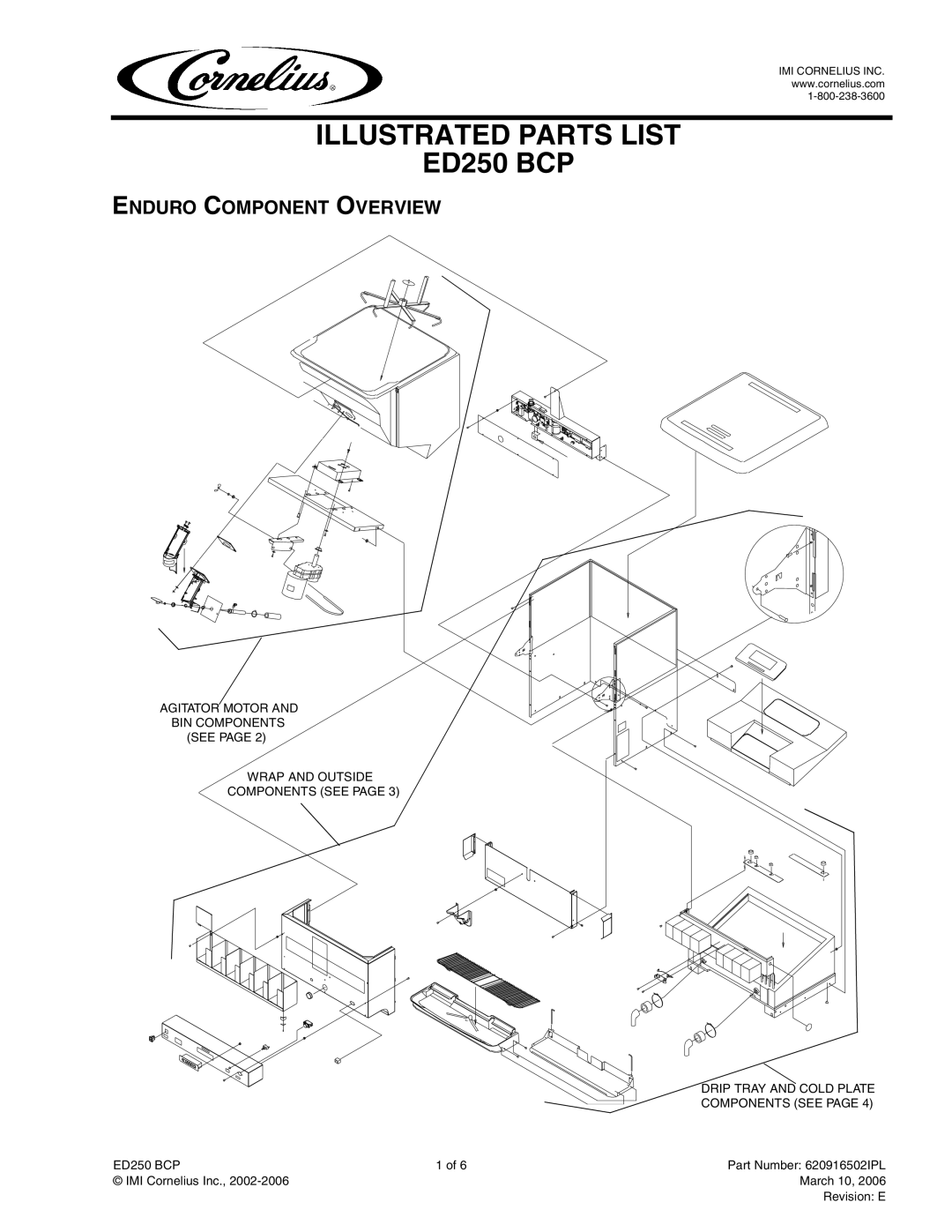 Panasonic manual Illustrated Parts List ED250 BCP, Enduro Component Overview 