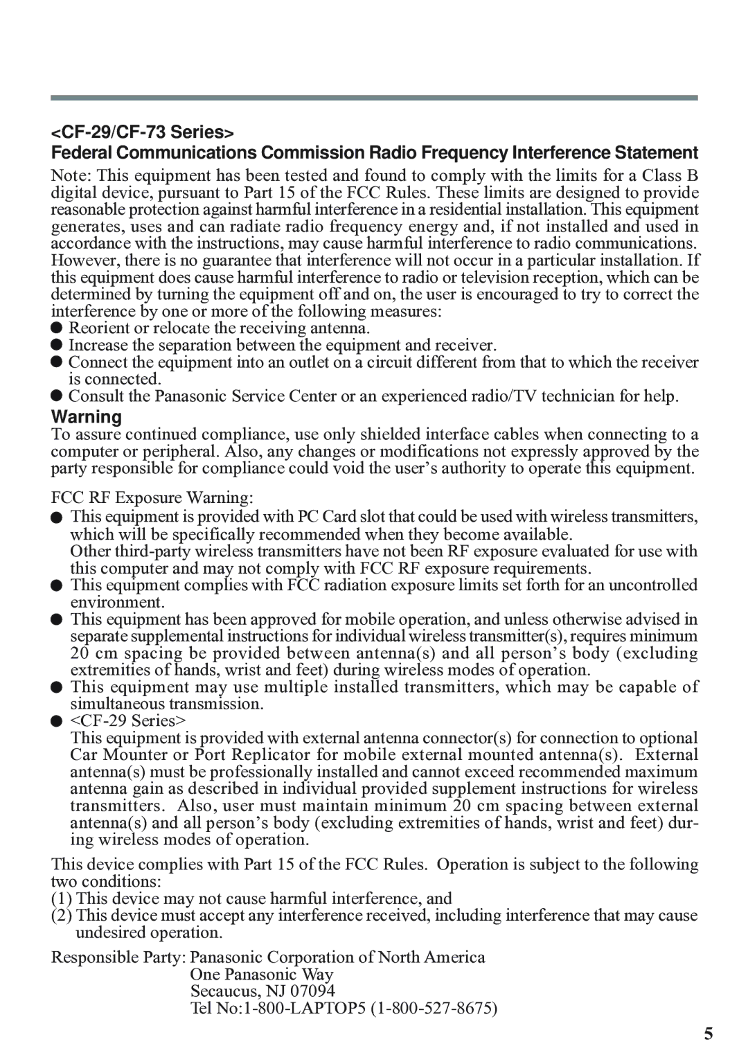 Panasonic EDGE modem appendix 