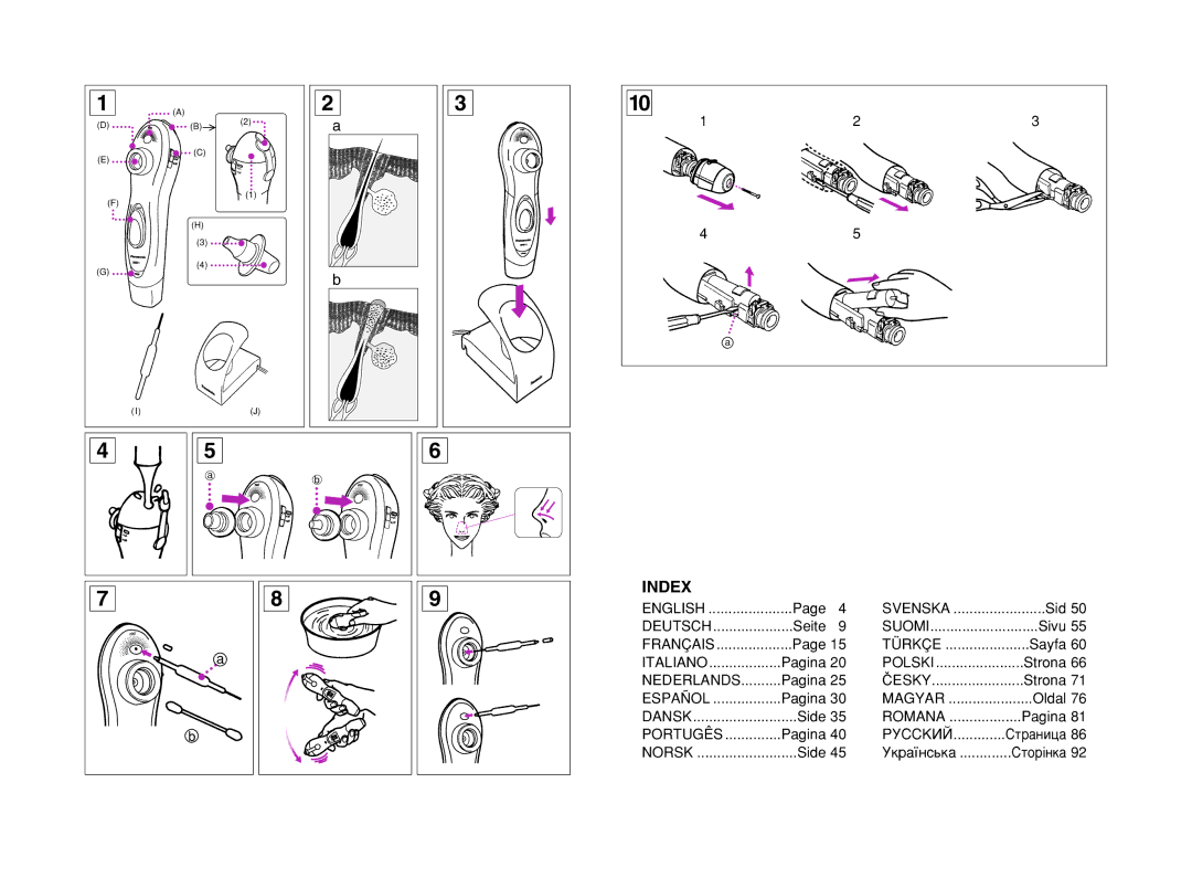 Panasonic EH2511 operating instructions Index 