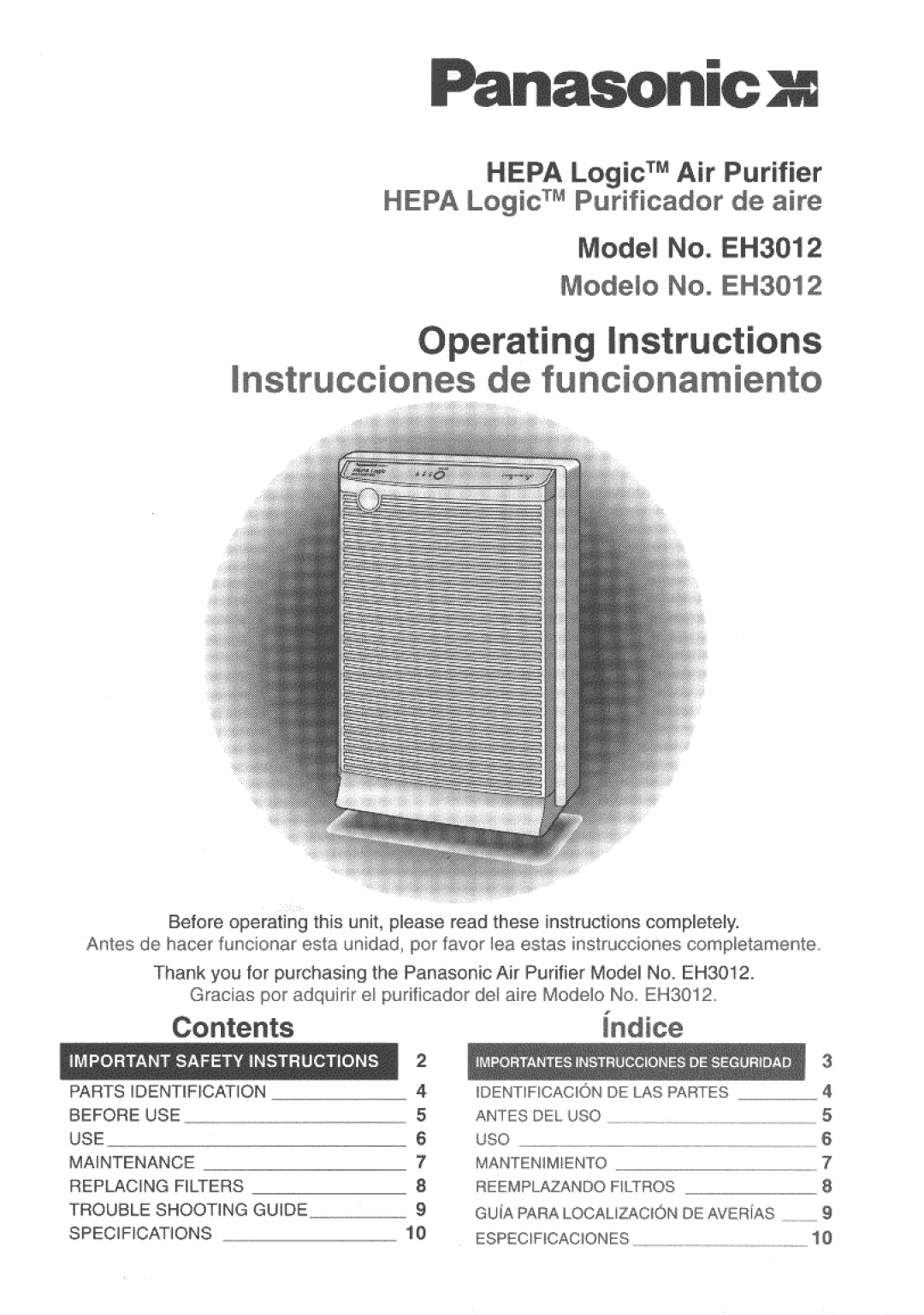 Panasonic EH3012 manual 